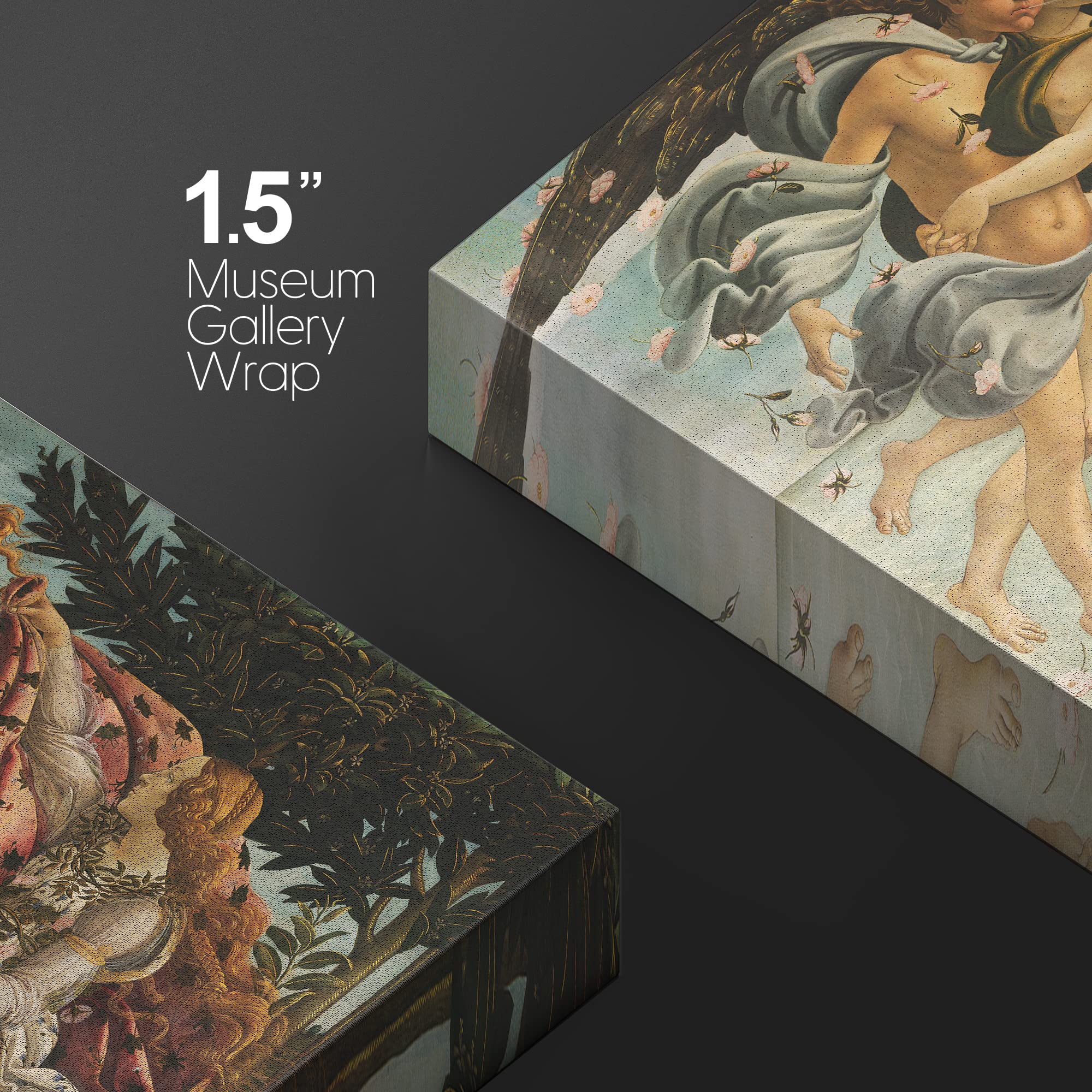 Wall26 Birth Of Venus By Botticelli Giclee Canvas Prints Wrapped Gallery Wall Art, Stretched & Framed Ready To Hang, 12'' L X 18