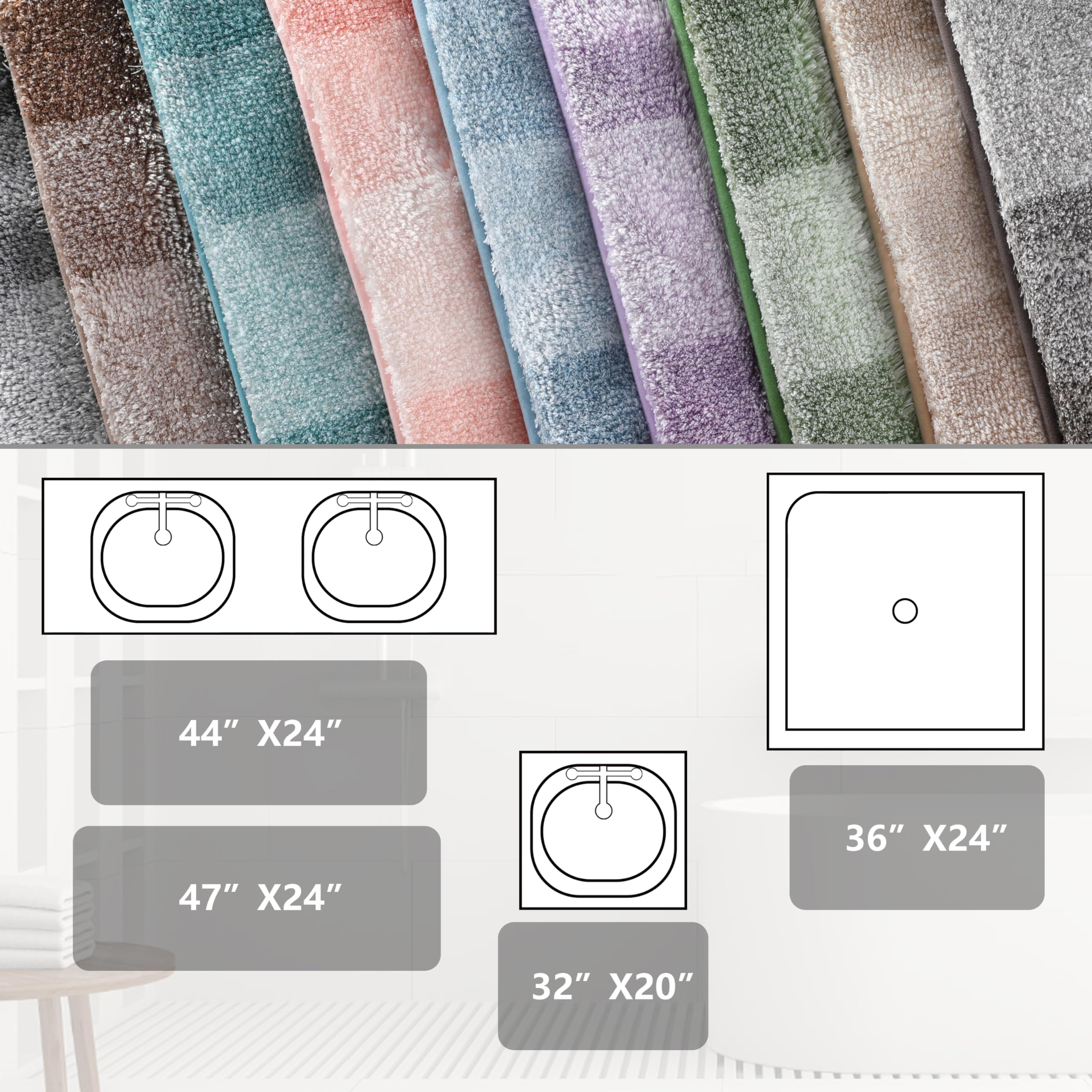 Yimobra Luxury Fluffy Bathroom Rug Mat  Extra Soft Comfortable Plush Absorbent Microfiber Bath Rugs  Thick Non Slip Shaggy Bath Mats for Bathroom Floor  Tub and Shower  Machine Wash  32''x20''  Pink