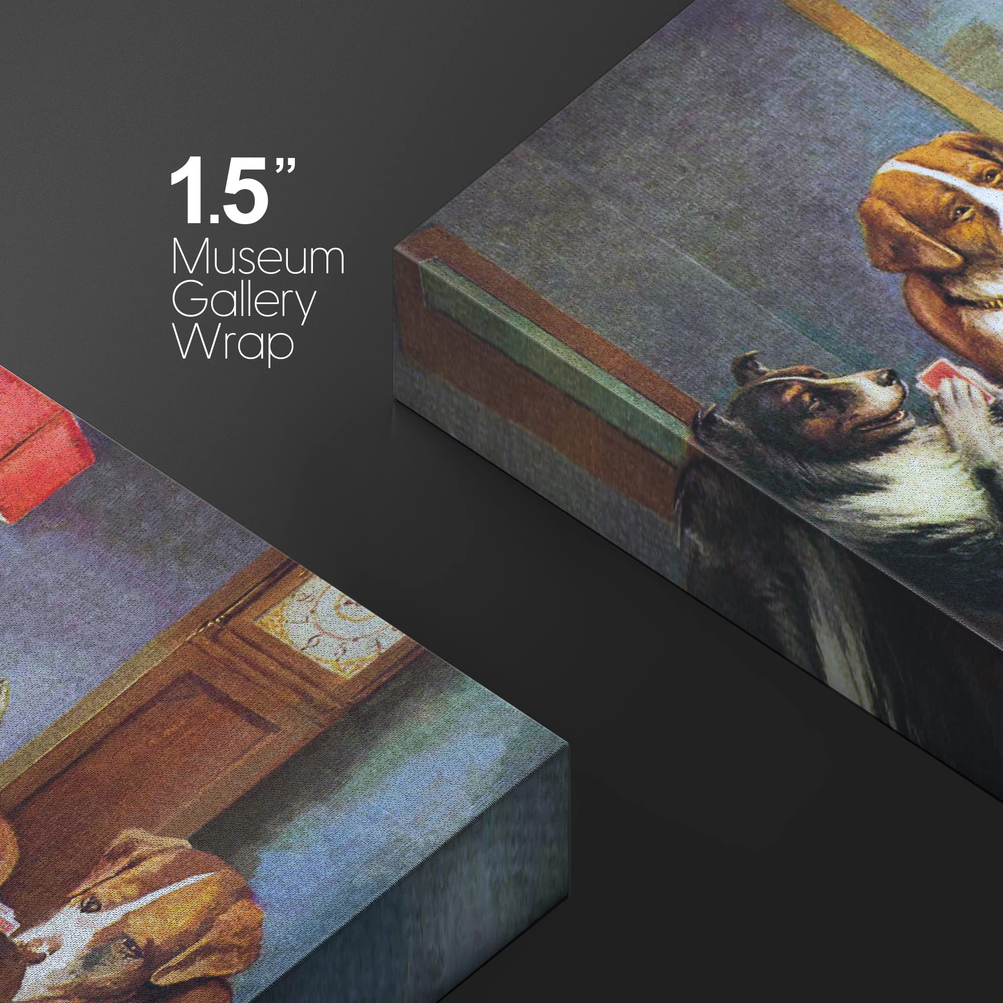 Wall26 - Pokers Dogs By C. M. Coolidge - Canvas Art Wall Art - 32''X48''