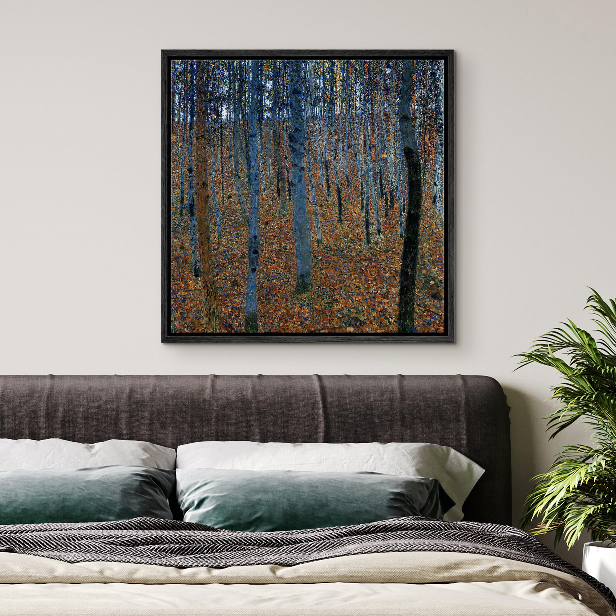 Wall26 Framed Canvas Print Wall Art Beech Grove By Gustav Klimt Historic Cultural Illustrations Fine Art Traditional Scenic Dram
