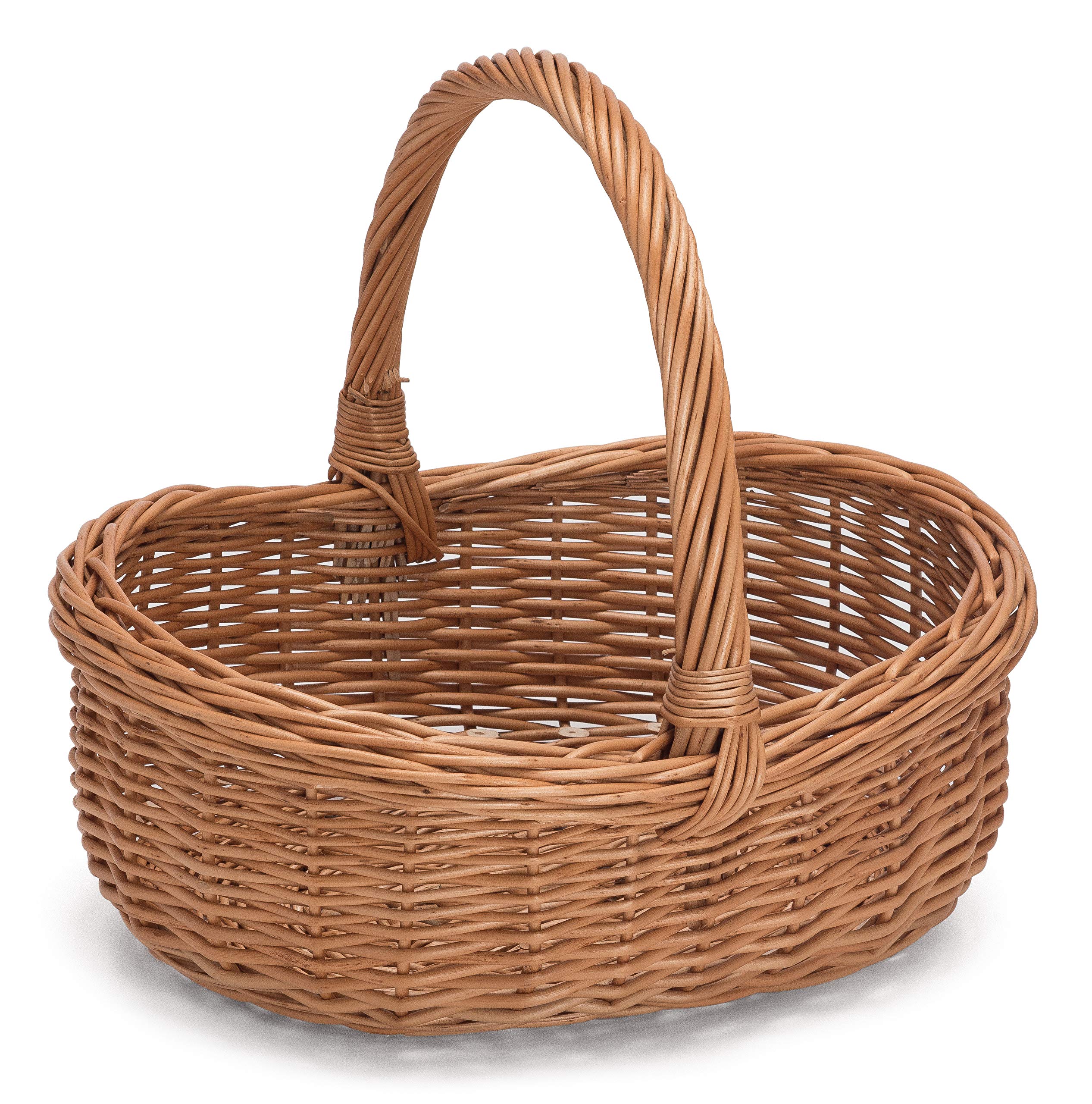 Prestige Wicker Willow Basket With Handle, Natural, 43X36X35 Cm