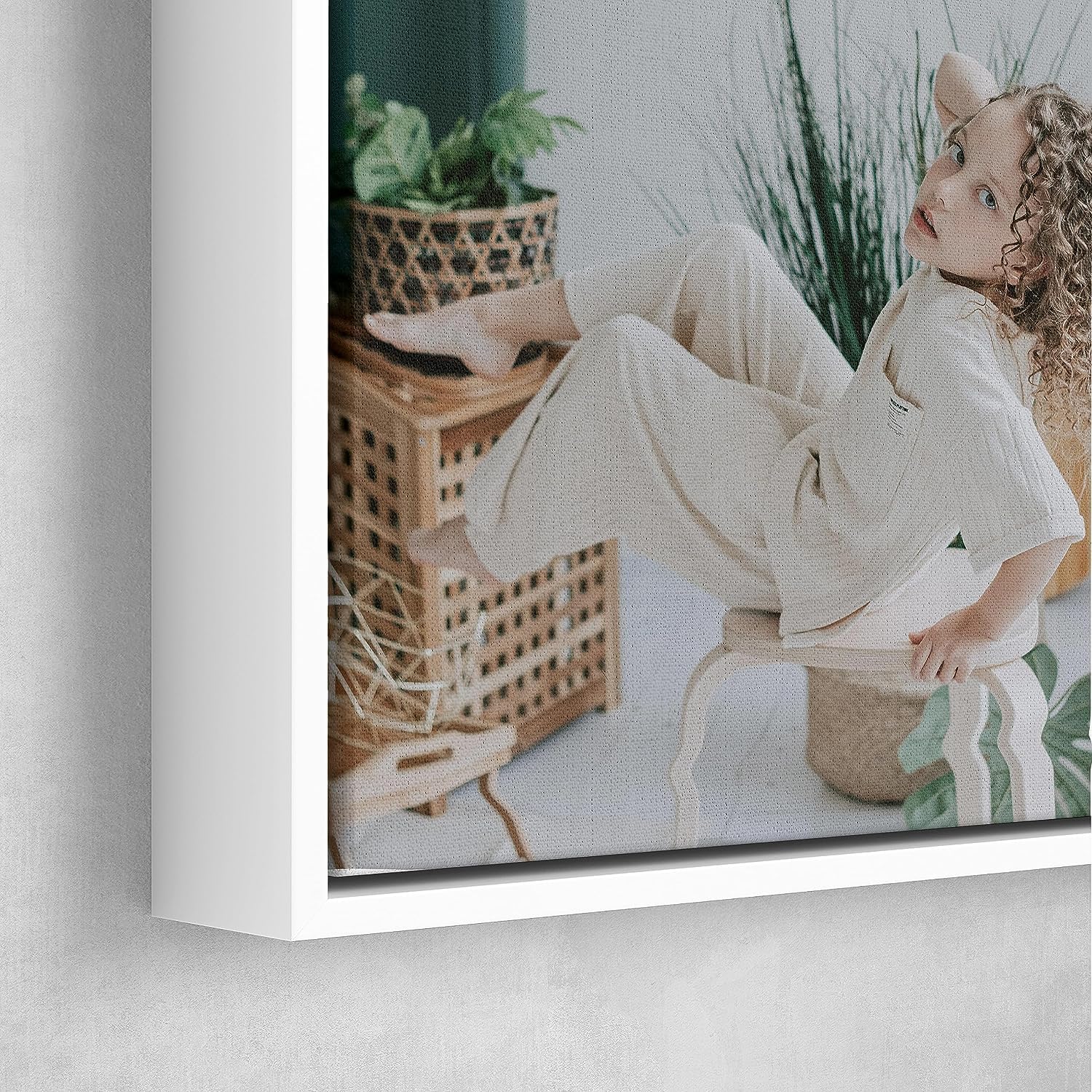 Personalized Custom Canvas Prints: Photo On Canvas (White 24X36) Transform Your Photos Into Stunning Framed Wall Art Digitally P