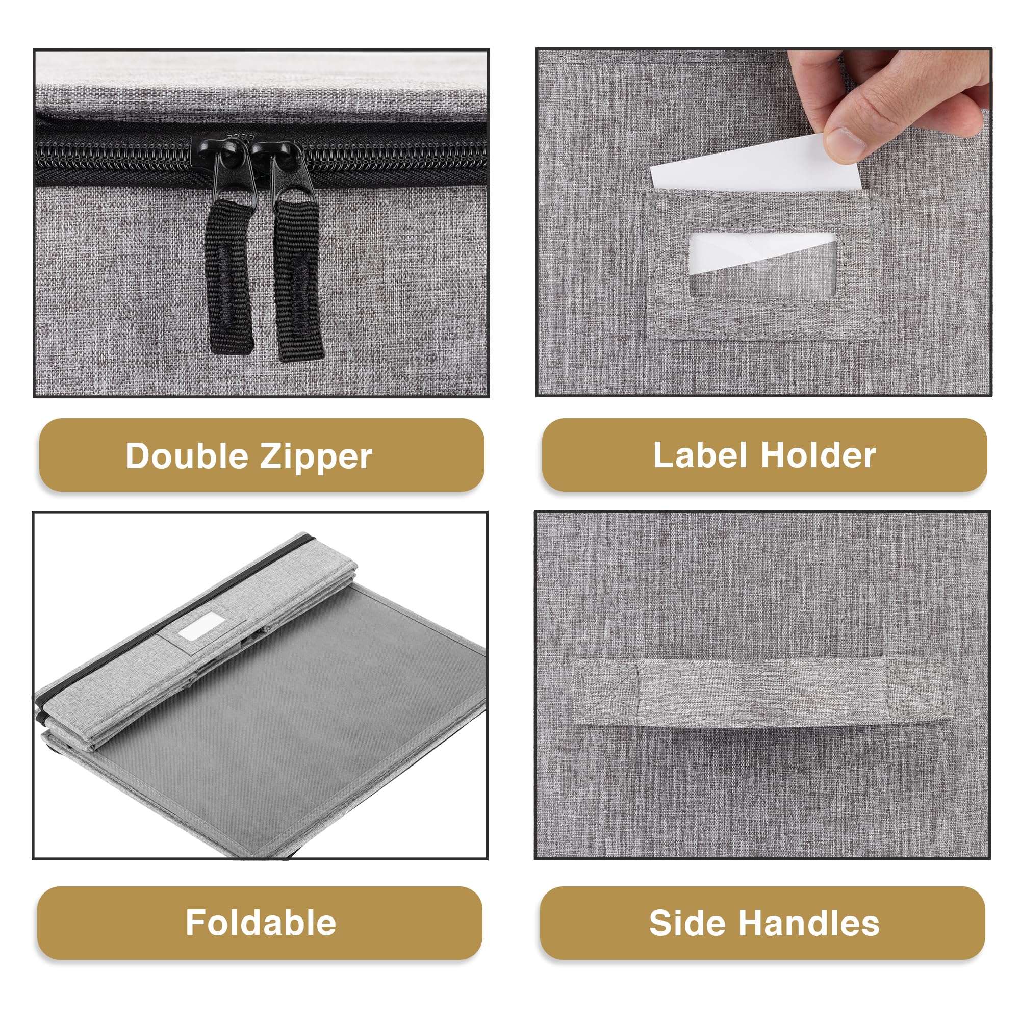 Stozu Flatware Storage Case With 5 Adjustable Compartments - Tableware Utensil Chest With Carrying Handles And Adjustable Divide
