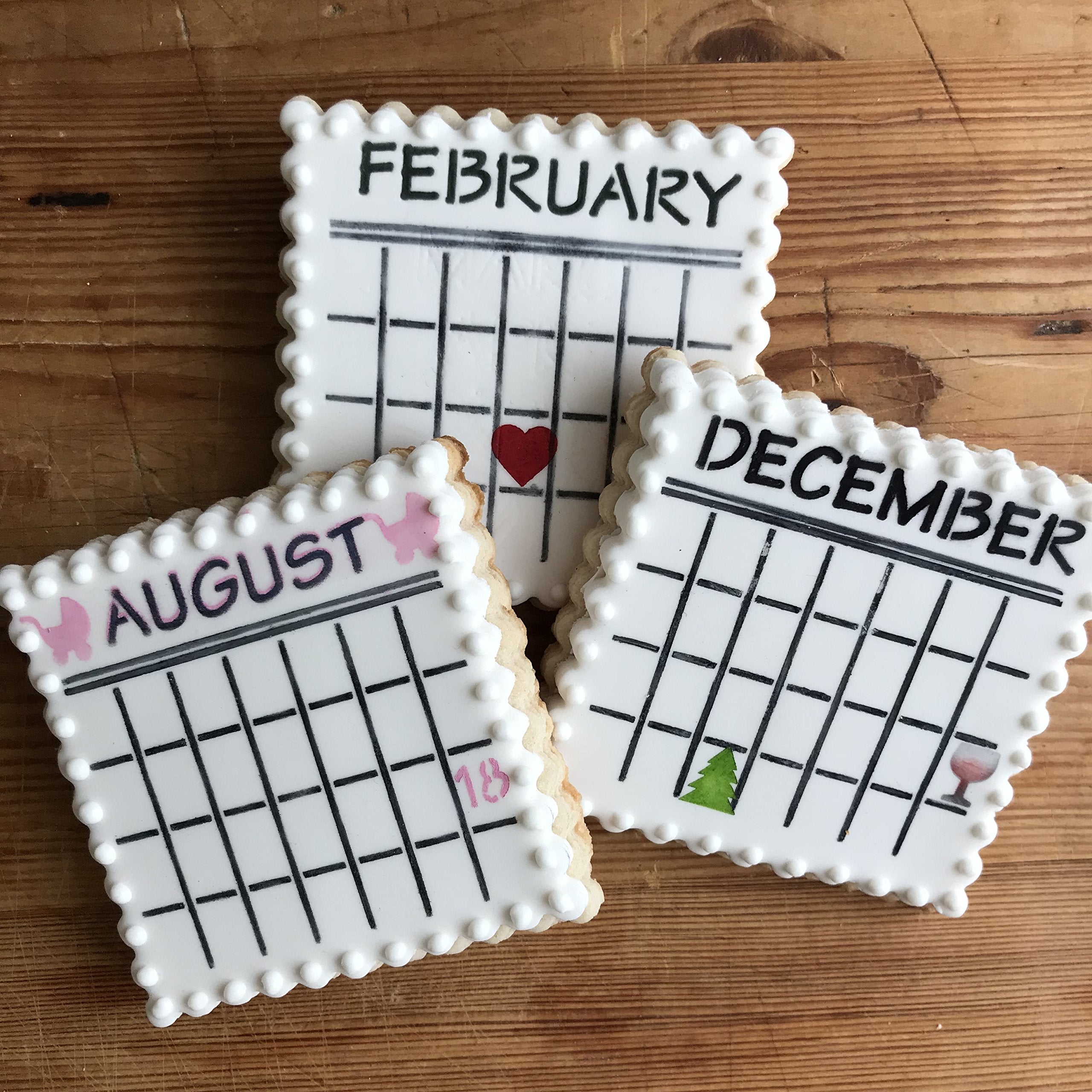 Save The Date Calendar Cookie Stencil Set | Baking Template Stencil For Cookies | Reusable Airbrush Cookies Stencils | C1023 By