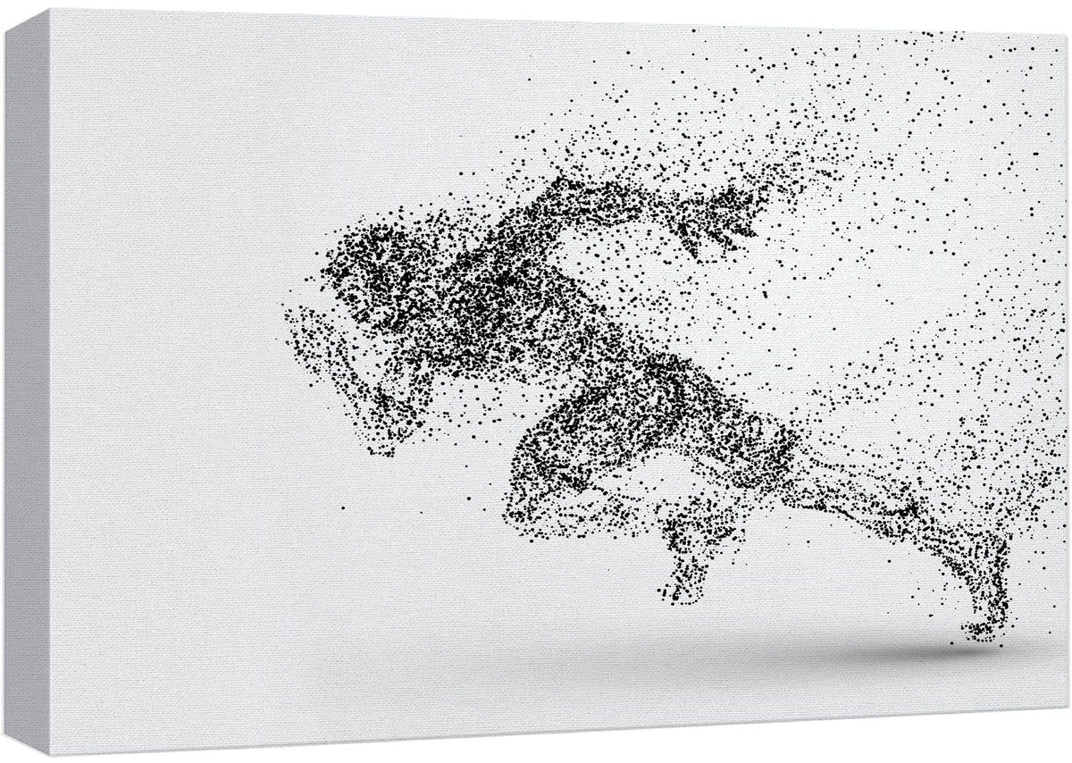 Wall26 Canvas Print Wall Art Dot Explosion Abstract Track & Field Runner Sports Athletes Digital Art Modern Art Rustic Scenic Ur