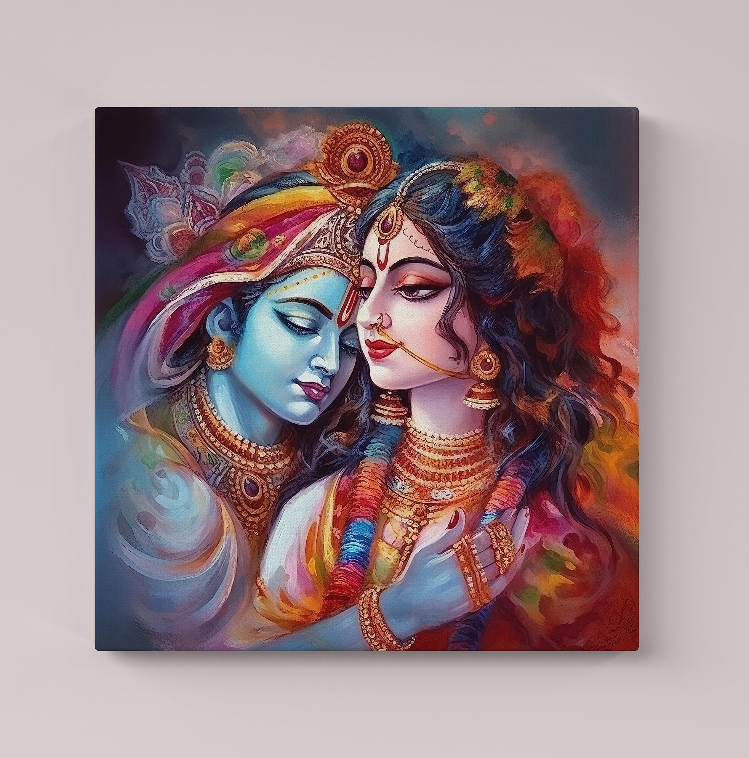 SCPmarts Radha Krishna Canvas Painting Radha Krishna Wall Decoration Abstract Painting Wall art Radha Krishna Painting Home Deoc