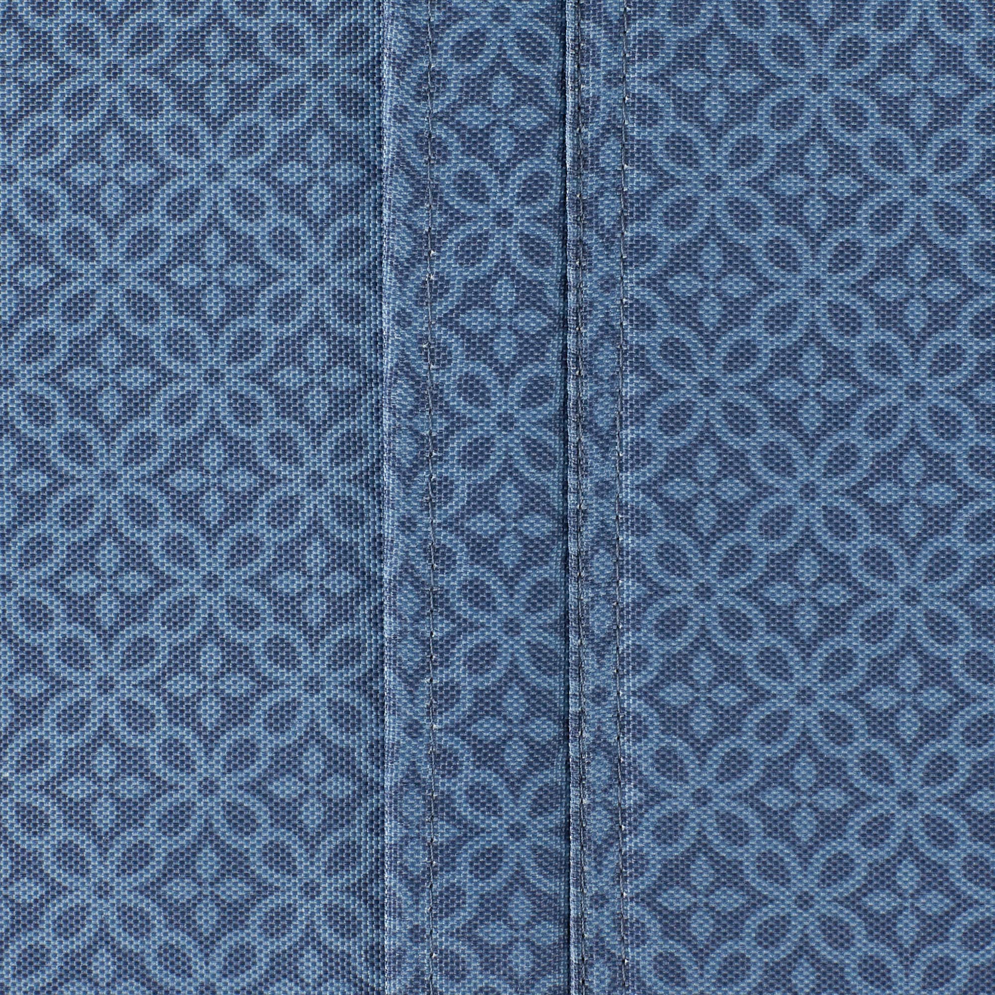 DII French Blue Tonal Lattice Print Outdoor Tablecloth With Zipper
