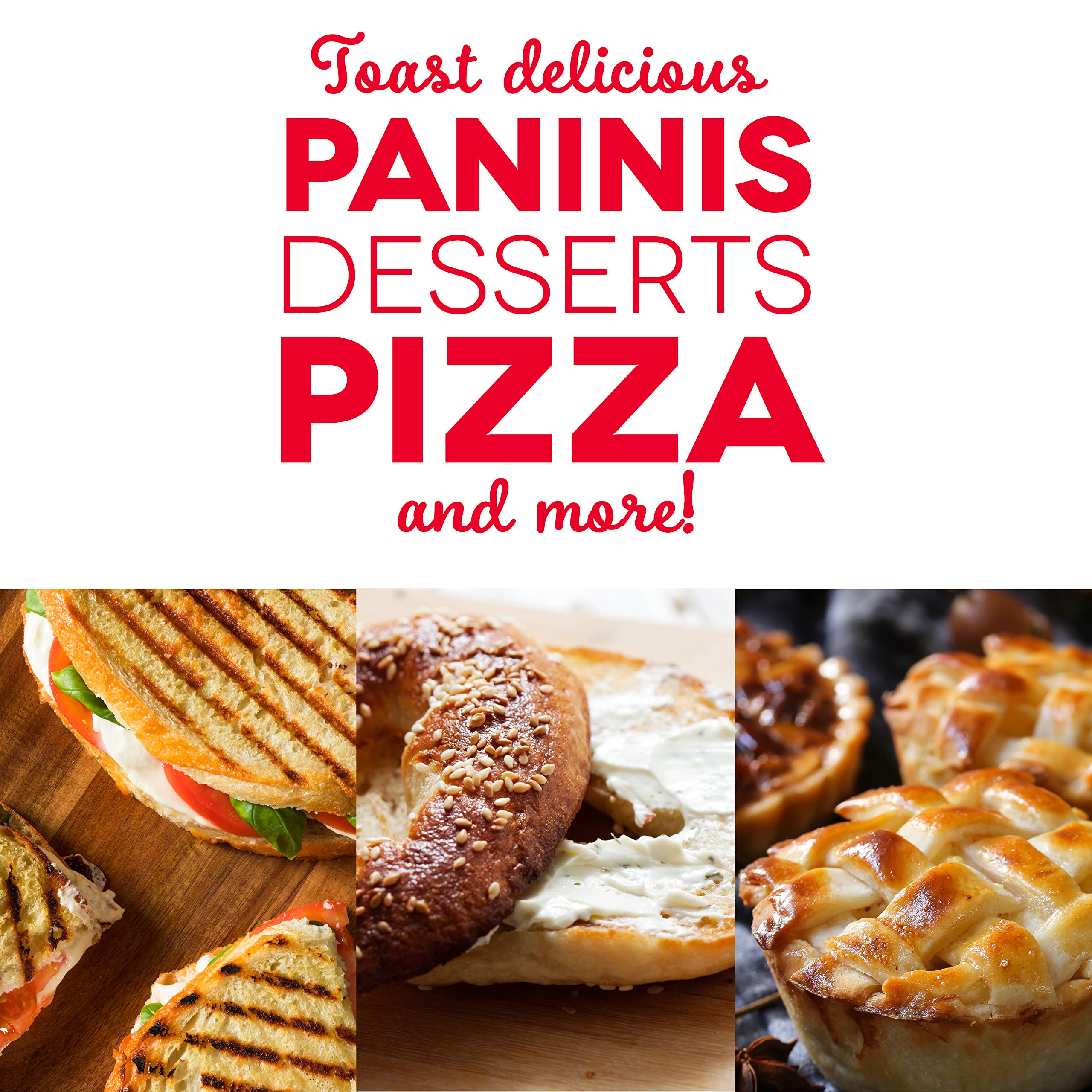 Dash Mini Toaster Oven Cooker For Bread, Bagels, Cookies, Pizza, Paninis & More With Baking Tray, Rack, Auto Shut Off Feature -