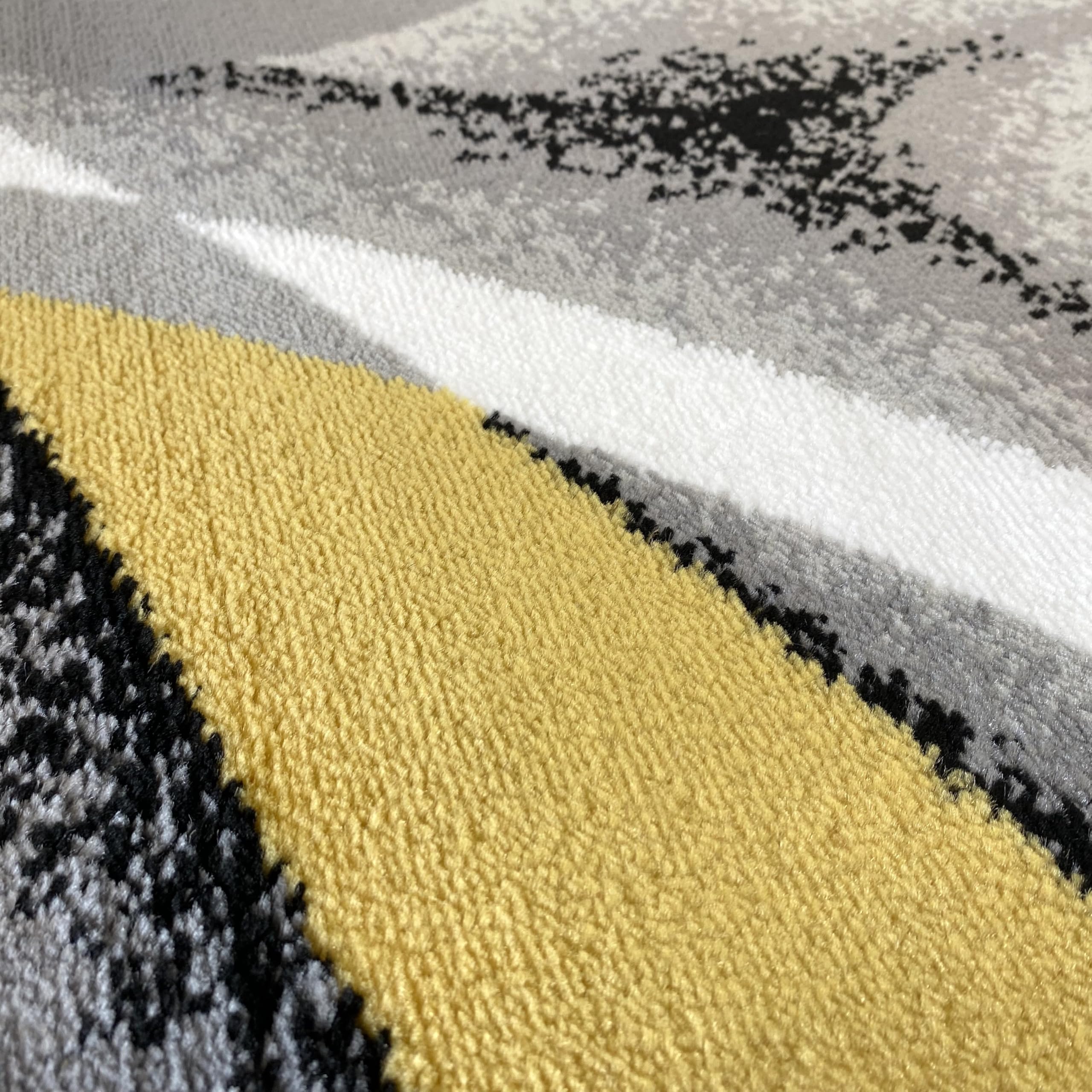 2305 Geometric Abstract Yellow 2x3 Area Rugs for Entryway