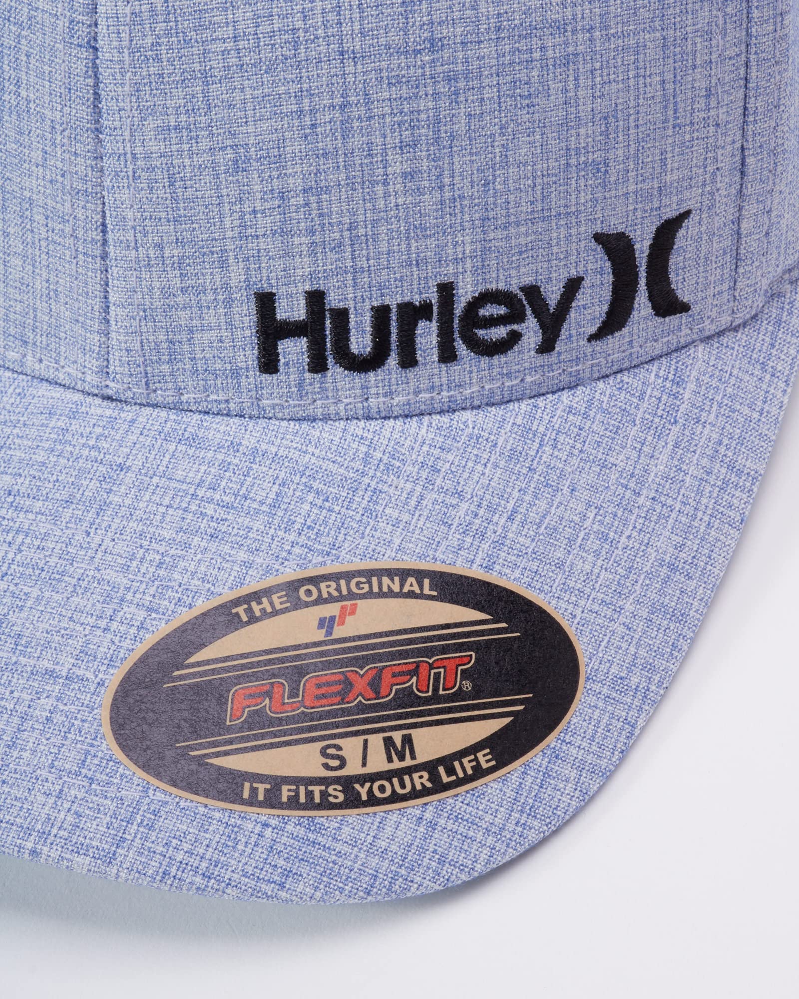 Hurley Mens Baseball Cap - Corp Stretch Fitted Hat, Size Small-Medium, Pacific Blue