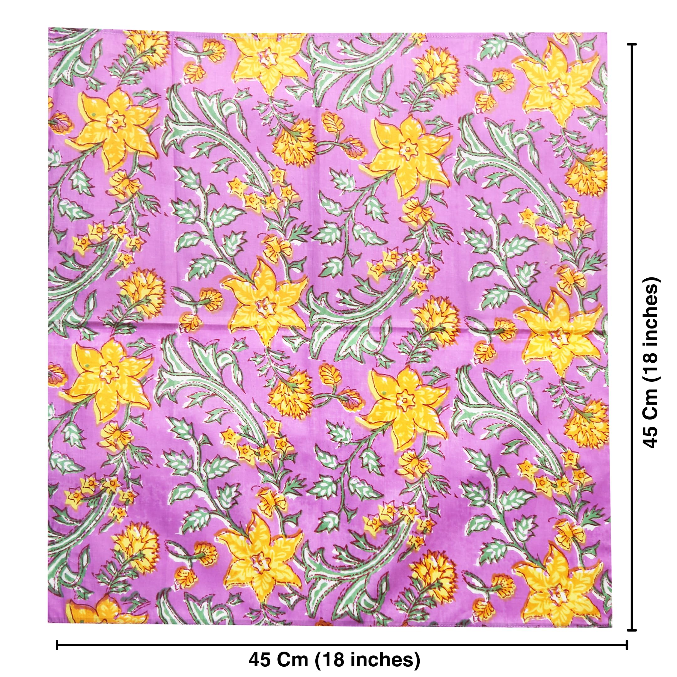 Cloth Napkins Set Of 10 Hand Block Print 100% Cotton Washable Absorbent Handkerchiefs For Dinner Parties, Weddings, Christmas, T