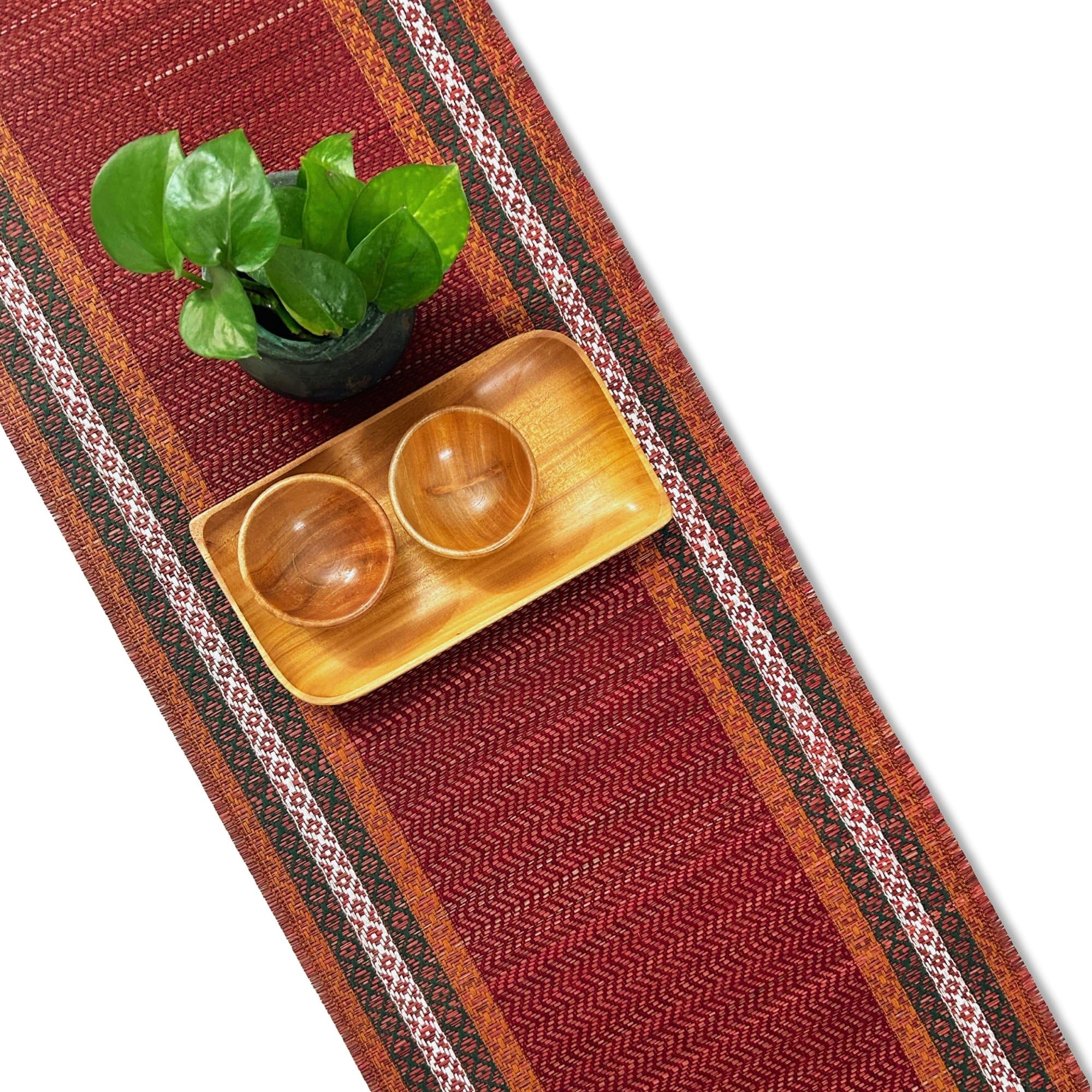 Peepul Tree Handmade Dining Table Runner 4 Seater | Handcrafted from Eastern Indias Indigenous Grass | NonSlippery HeatResist