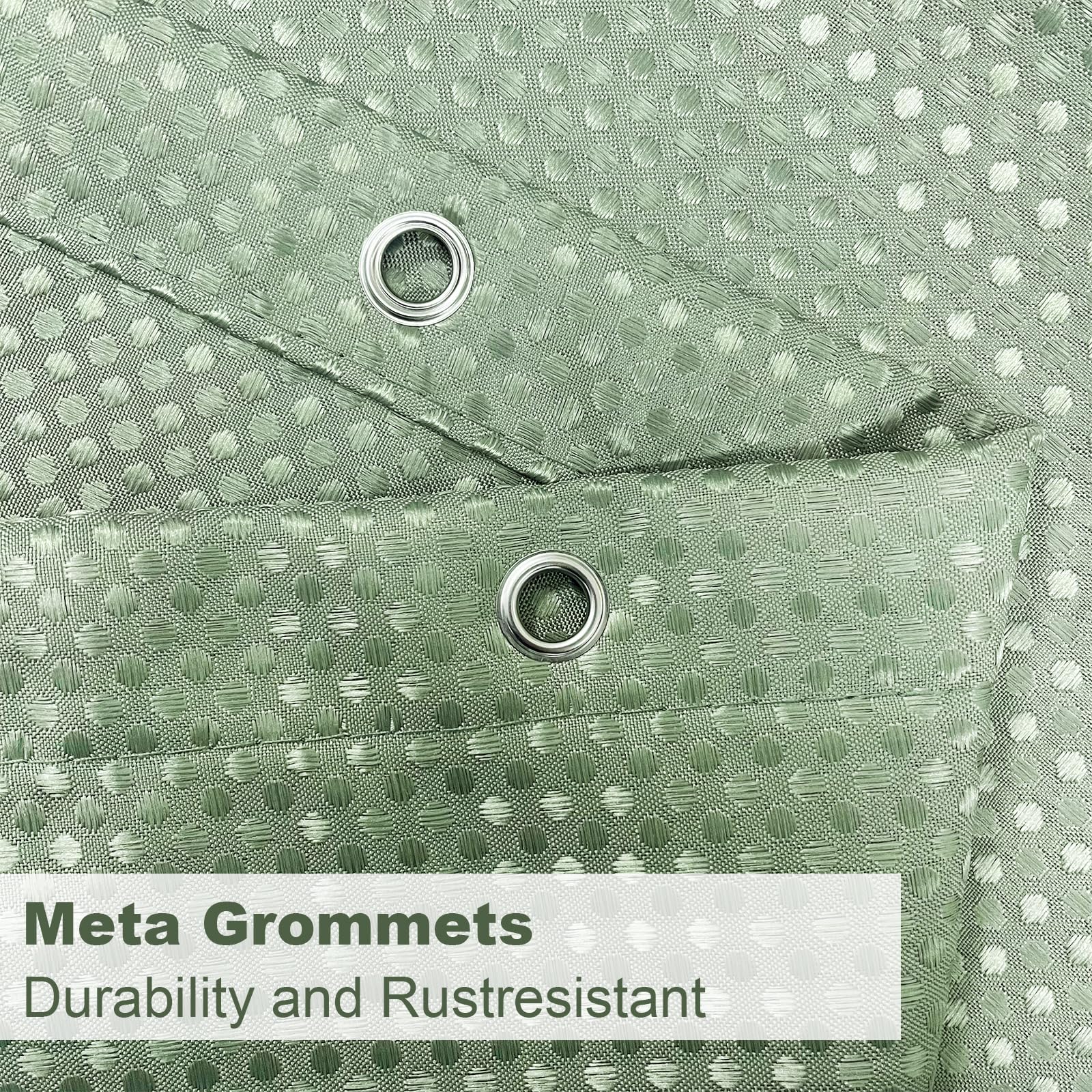 Final Friday Sage Green Shower Curtain Fabric, Waffle Shower Curtains For Bathroom, Hotel Luxury Cloth Bath Curtain Boho Bathroo