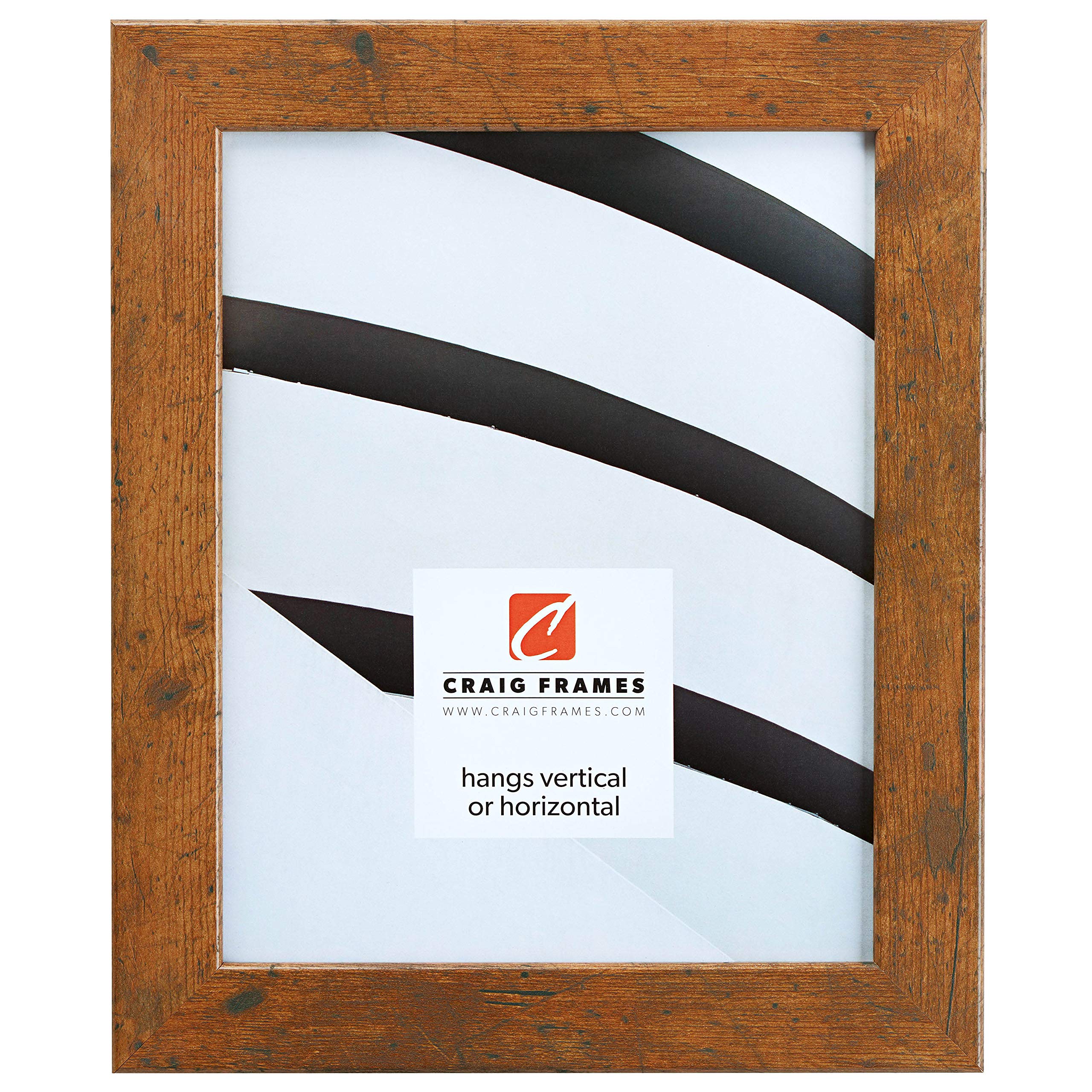 Craig Frames Bauhaus 125, 12x16 Picture Frame, Rustic Light Walnut
