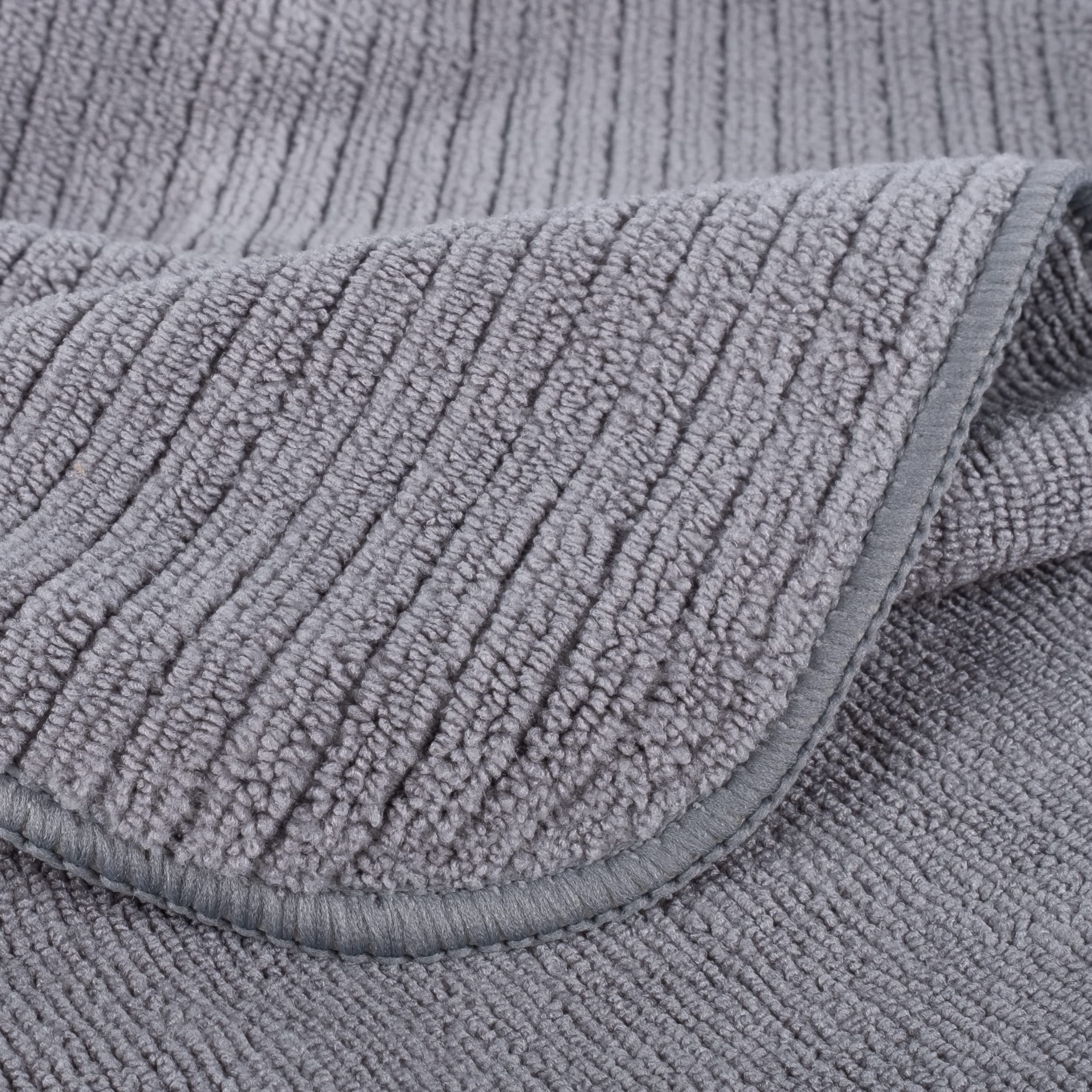 POLYTE Premium Microfiber All-Purpose Ribbed Terry Kitchen Towel  12 Pack (Blue  Gray  Teal  16x28 in)