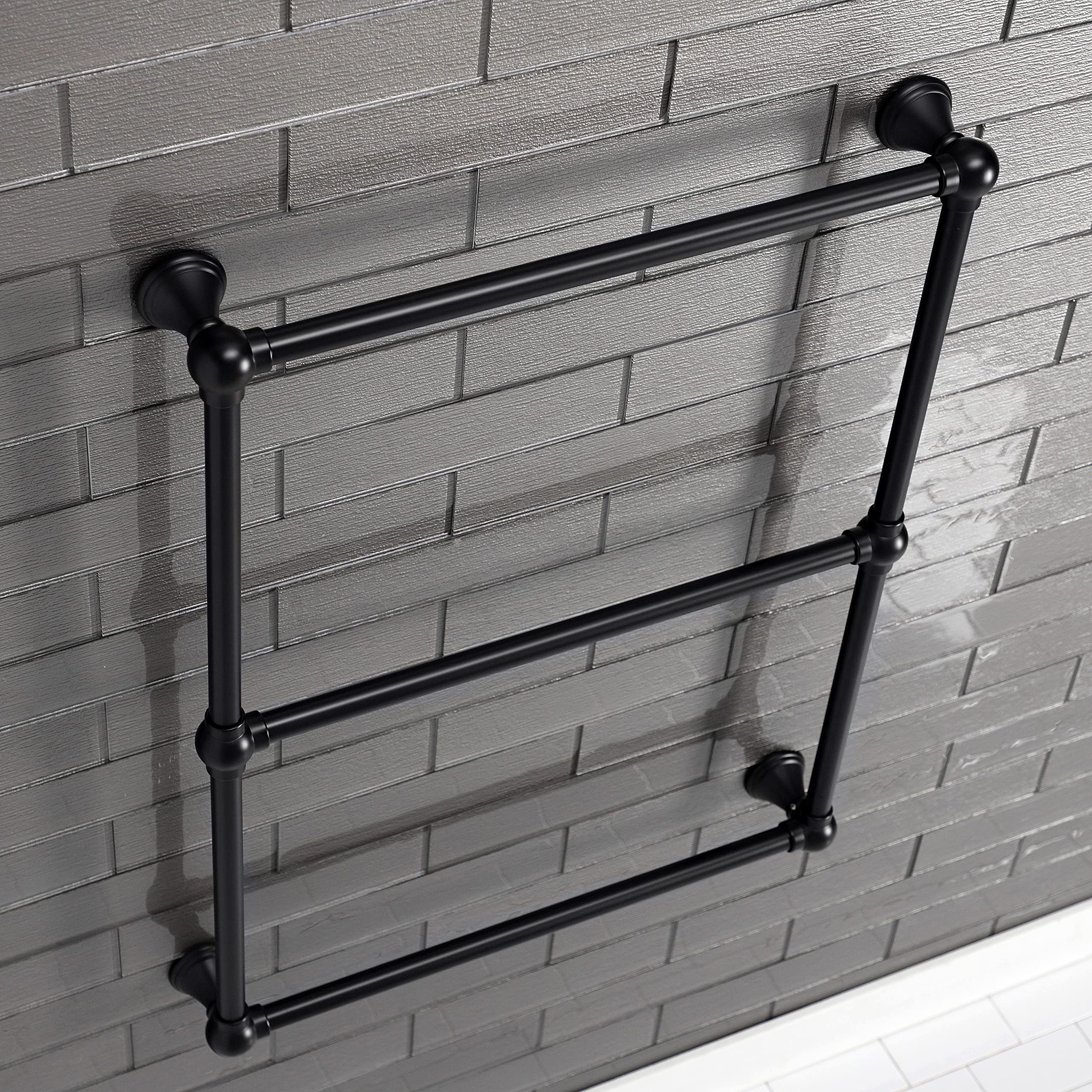 Kingston Brass Dtc322419Mb Maximilien Wall Mount -Towel Rack, Matte Black