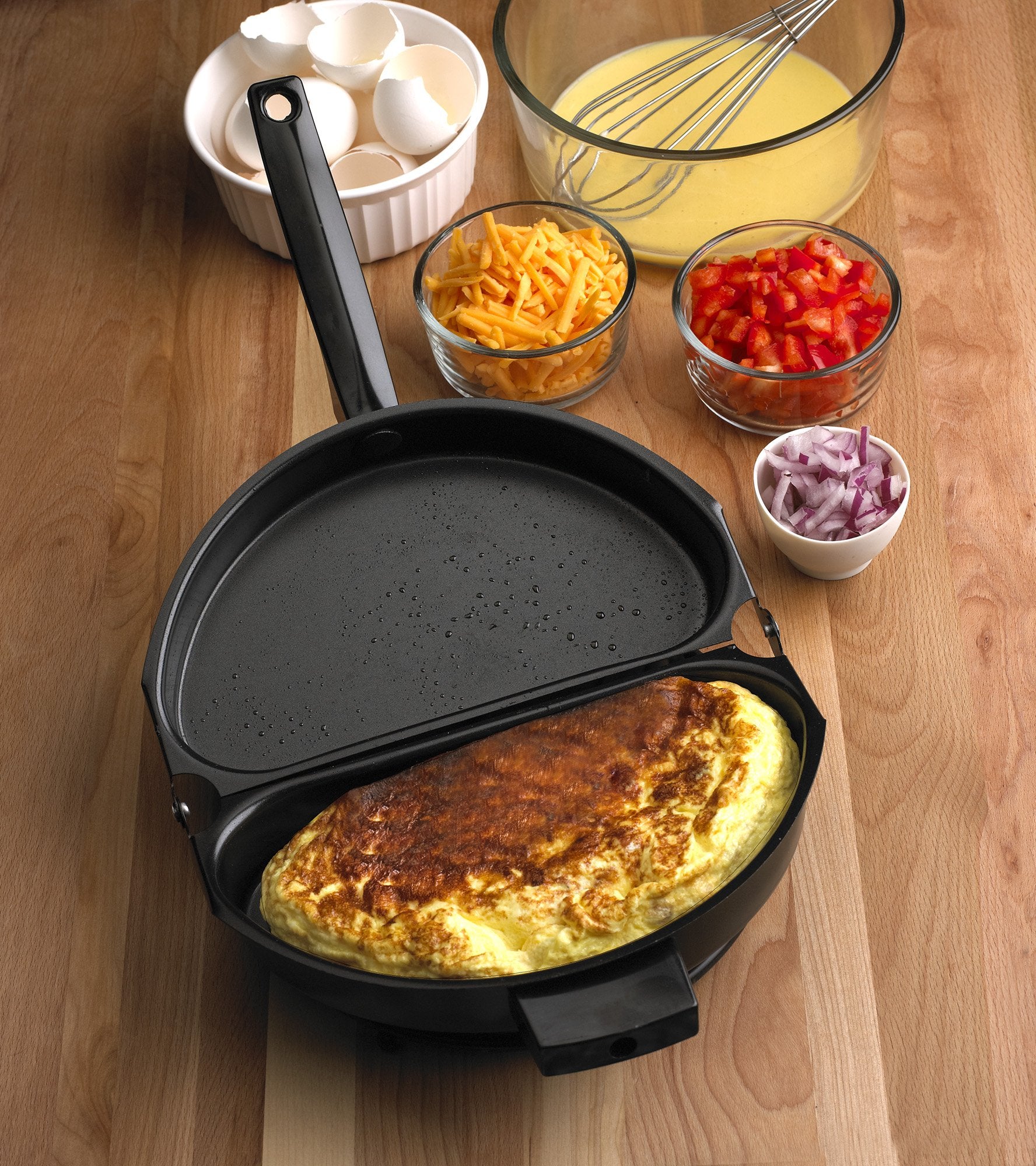 Fox Run Non-Stick Folding Omelette Pan, 8 Inches, Metallic