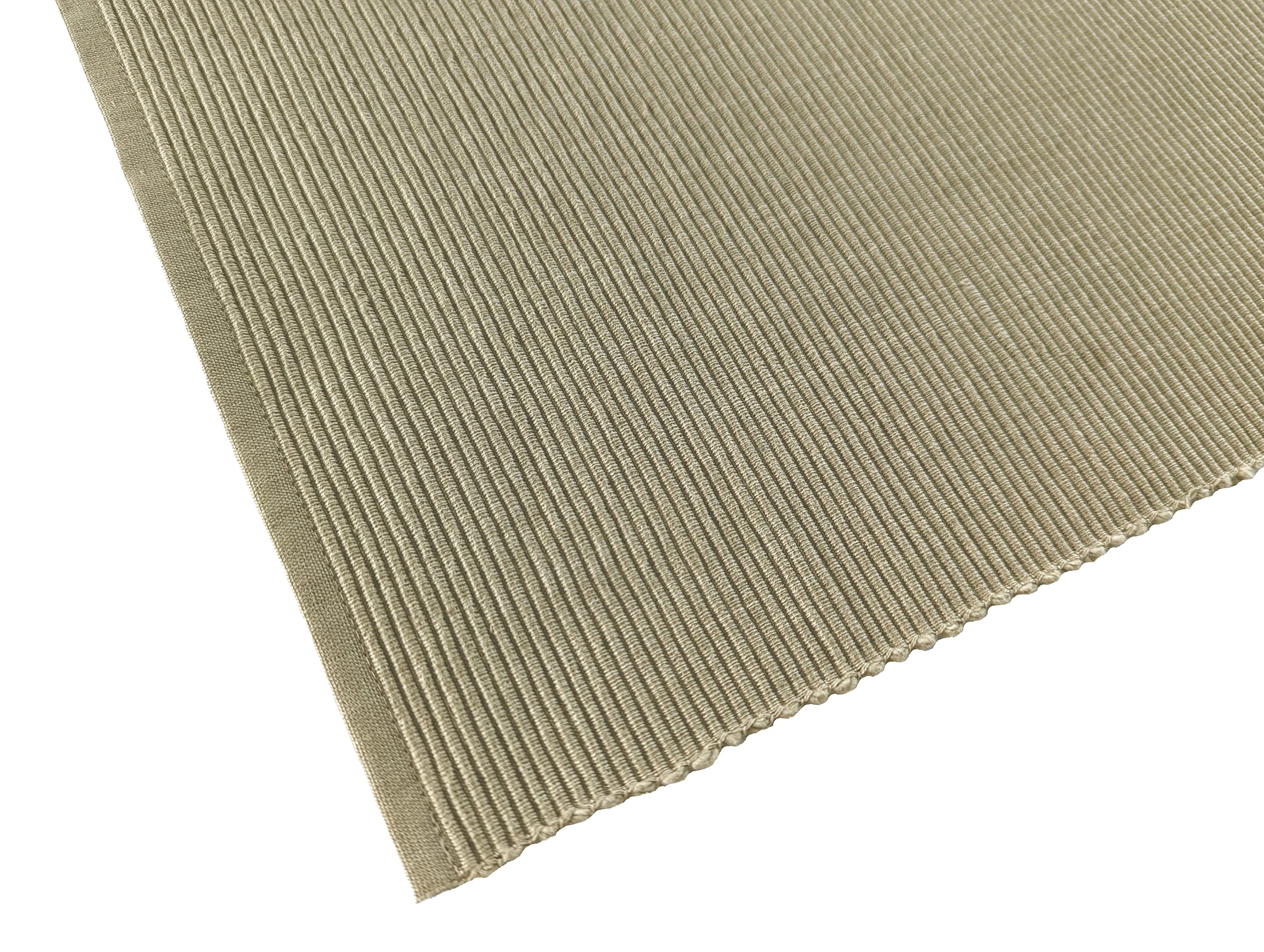Avka Studio 100% Cotton Ribbed Placemats - Set Of 4-13 X 19 Inches - Beige - Everyday Cloth Table Mats - Thick Construction, Was