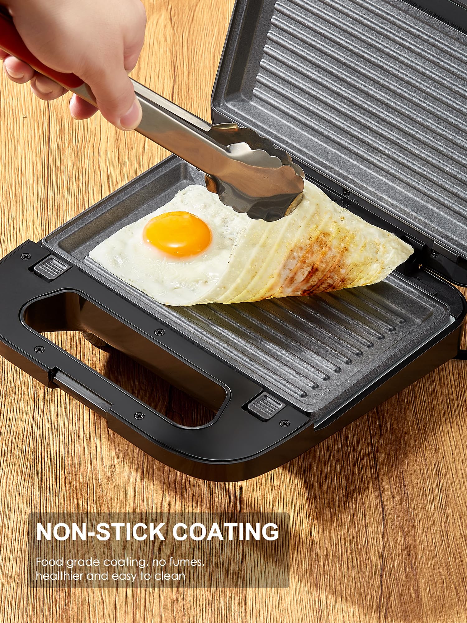 Reemix 3-in-1 Waffle  Grill & Sandwich Maker  Panini Press Grill and Waffle Iron Set with Removable Non-Stick Plates  Perfect for Cooking Grilled Cheese  Tuna Melts  Burgers  Steaks and Snacks  Black (3 in1 Sandwich Maker All Stainless Steel)