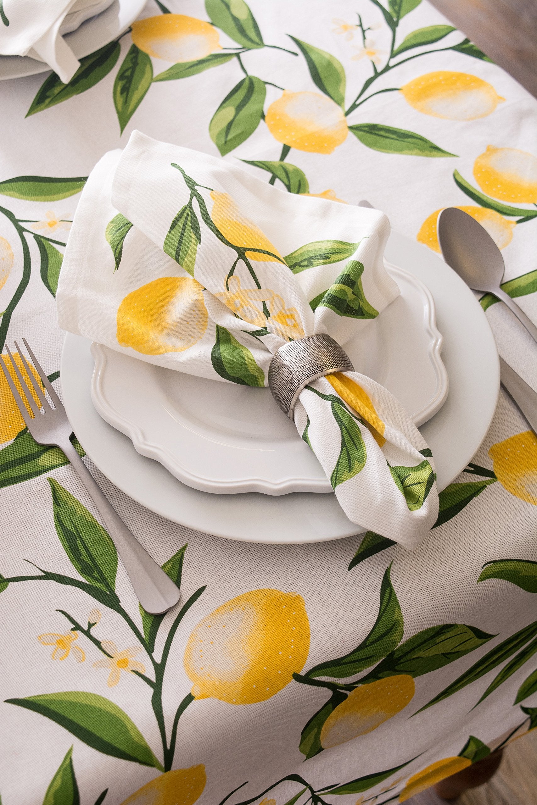 Dii Lemon Bliss Tabletop Collection, Tablecloth, 60X84