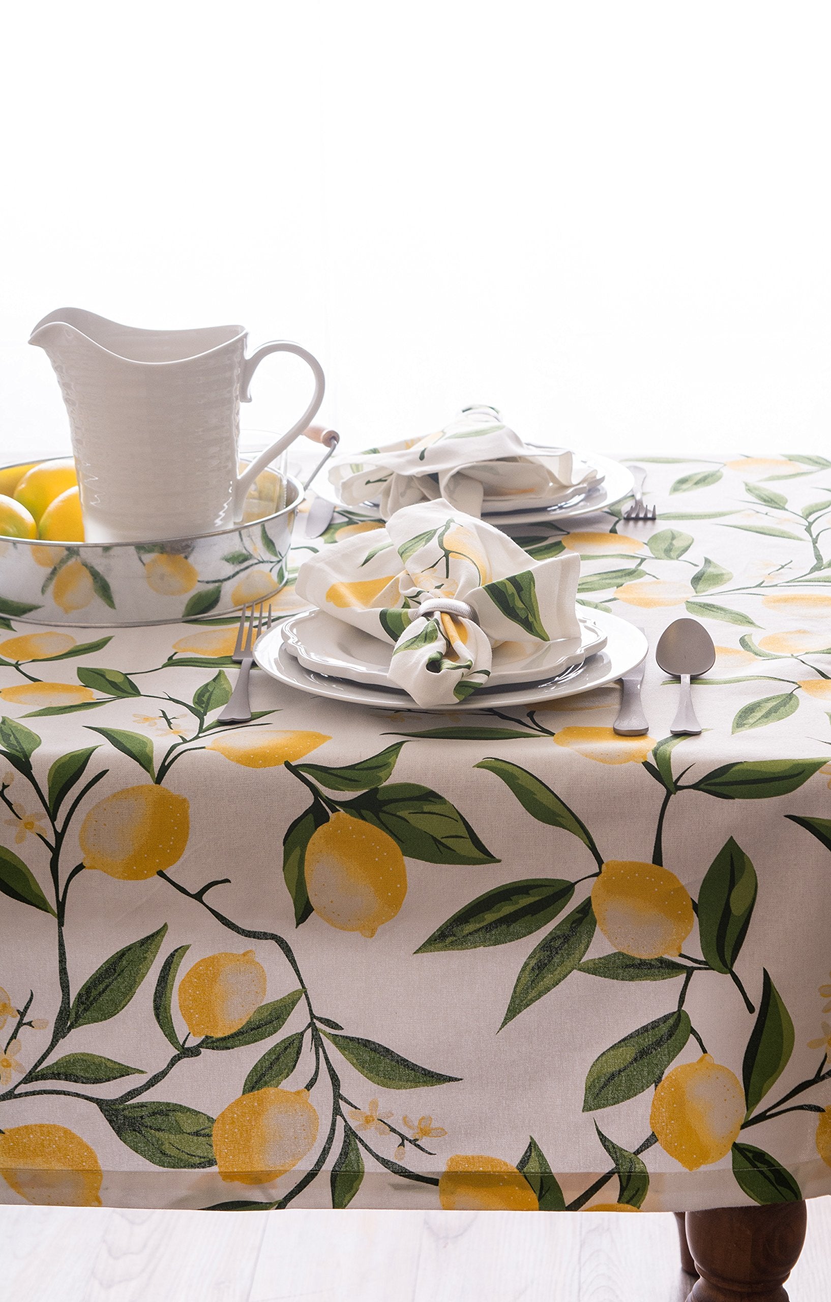 Dii Lemon Bliss Tabletop Collection, Tablecloth, 60X84