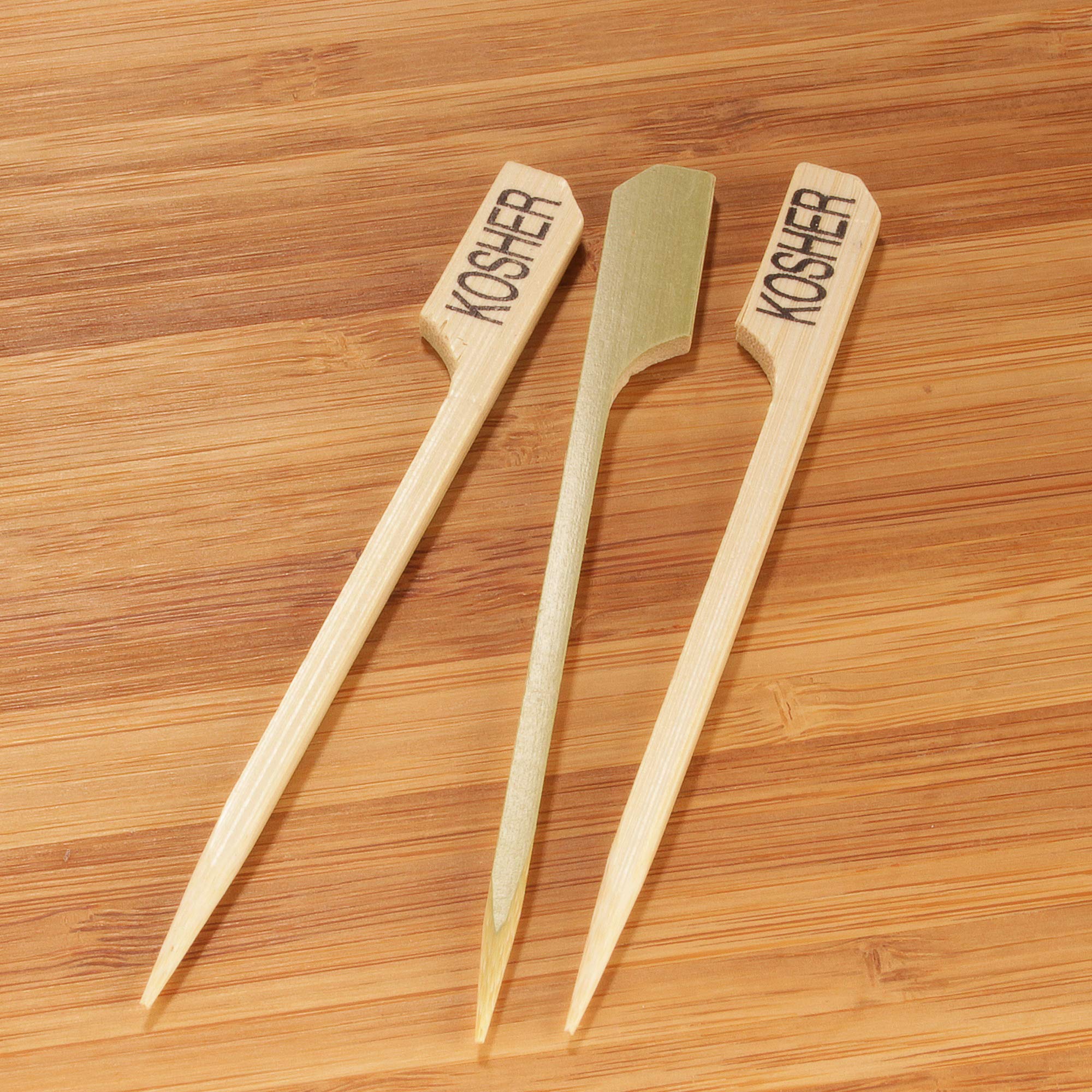 Bamboomn - Kosher Label Label Marker Bamboo Paddle Pick - 3.5'' (8.9Cm) - 1,000 Pieces