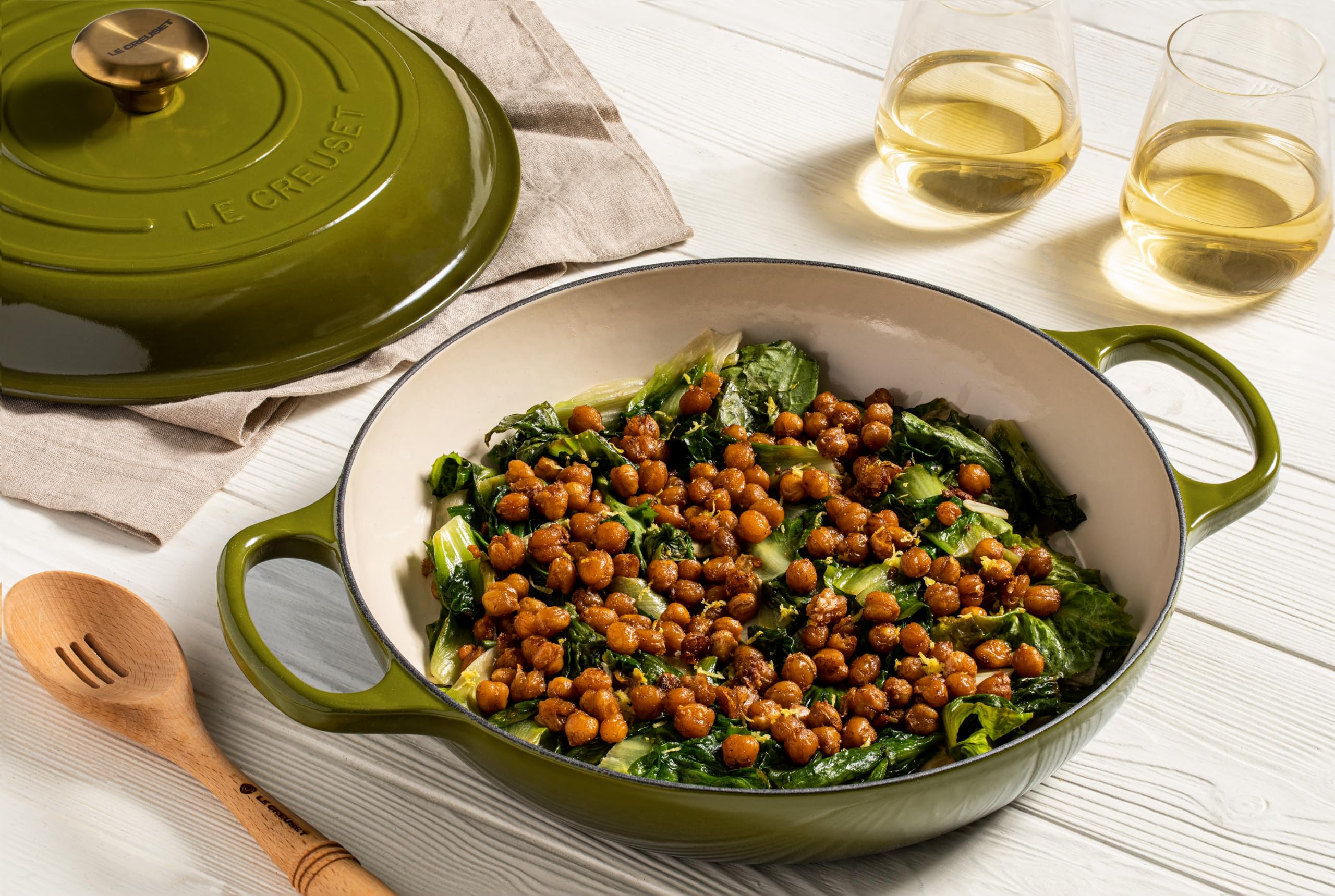 Le Creuset Enameled Cast Iron Signature Braiser, 3.5 Qt., Olive