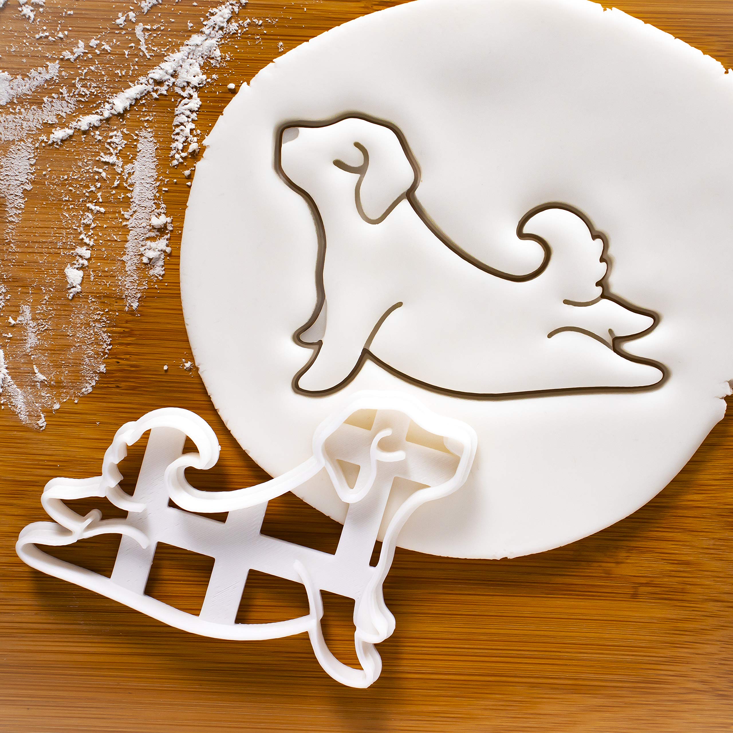 Set Of 4 Yoga Dog Cookie Cutters (Designs: Warrior Pose 1, 2, Upward Facing, Downward Facing), 4 Pieces- Bakerlogy
