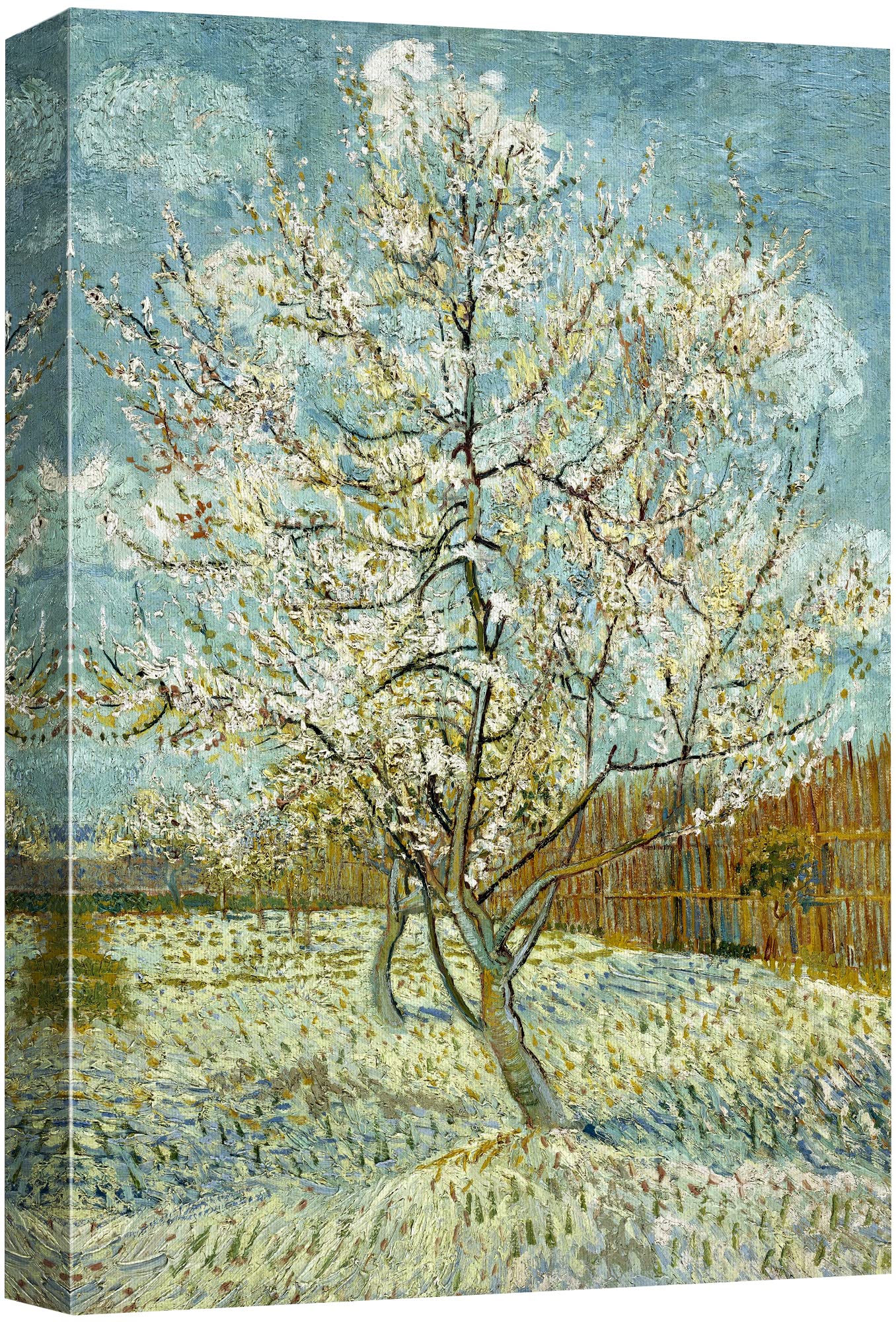 Wall26 The Pink Peach Tree By Vincent Van Gogh - Canvas Print Wall Art Famous Oil Painting Reproduction - 24'' X 36''