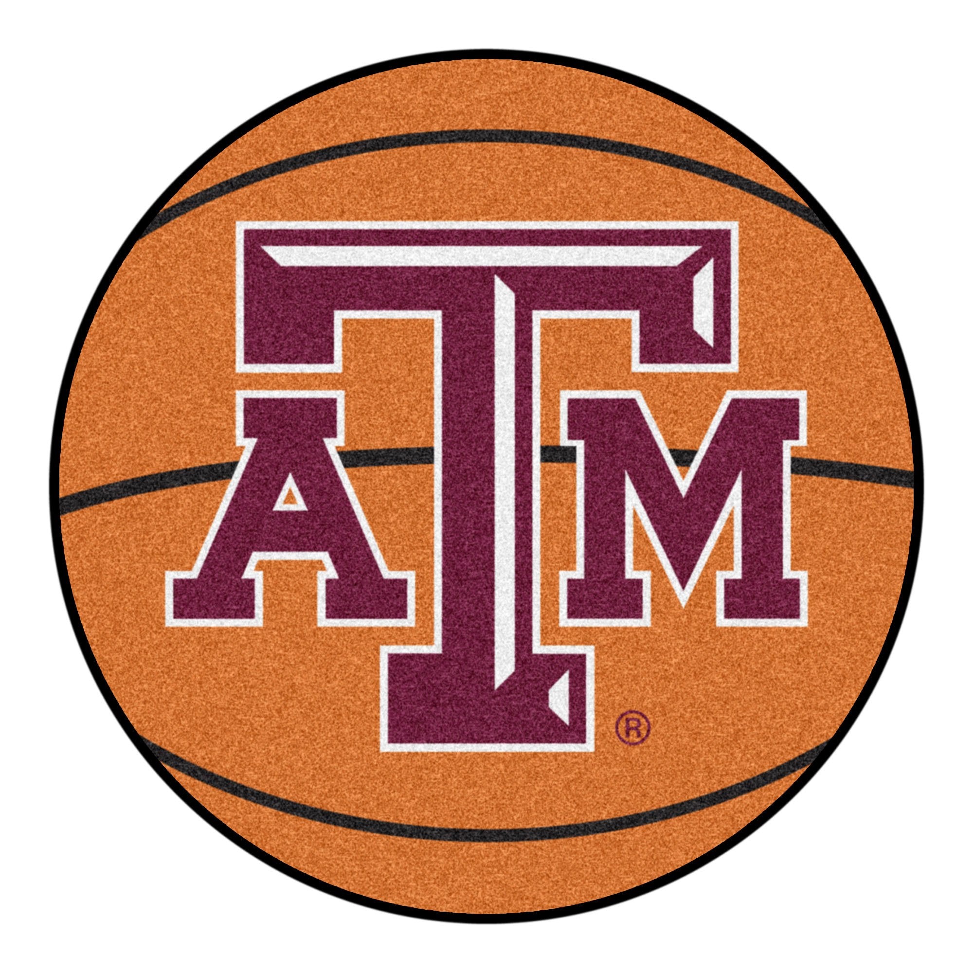 Texas A&M Basketball Mat 27 diameter