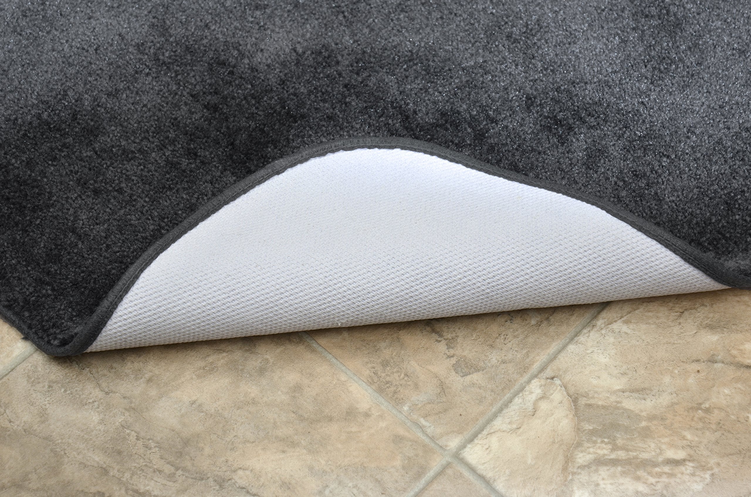 Garland Rug Traditional Bath Rug, 30-Inch By 50-Inch, Dark Gray