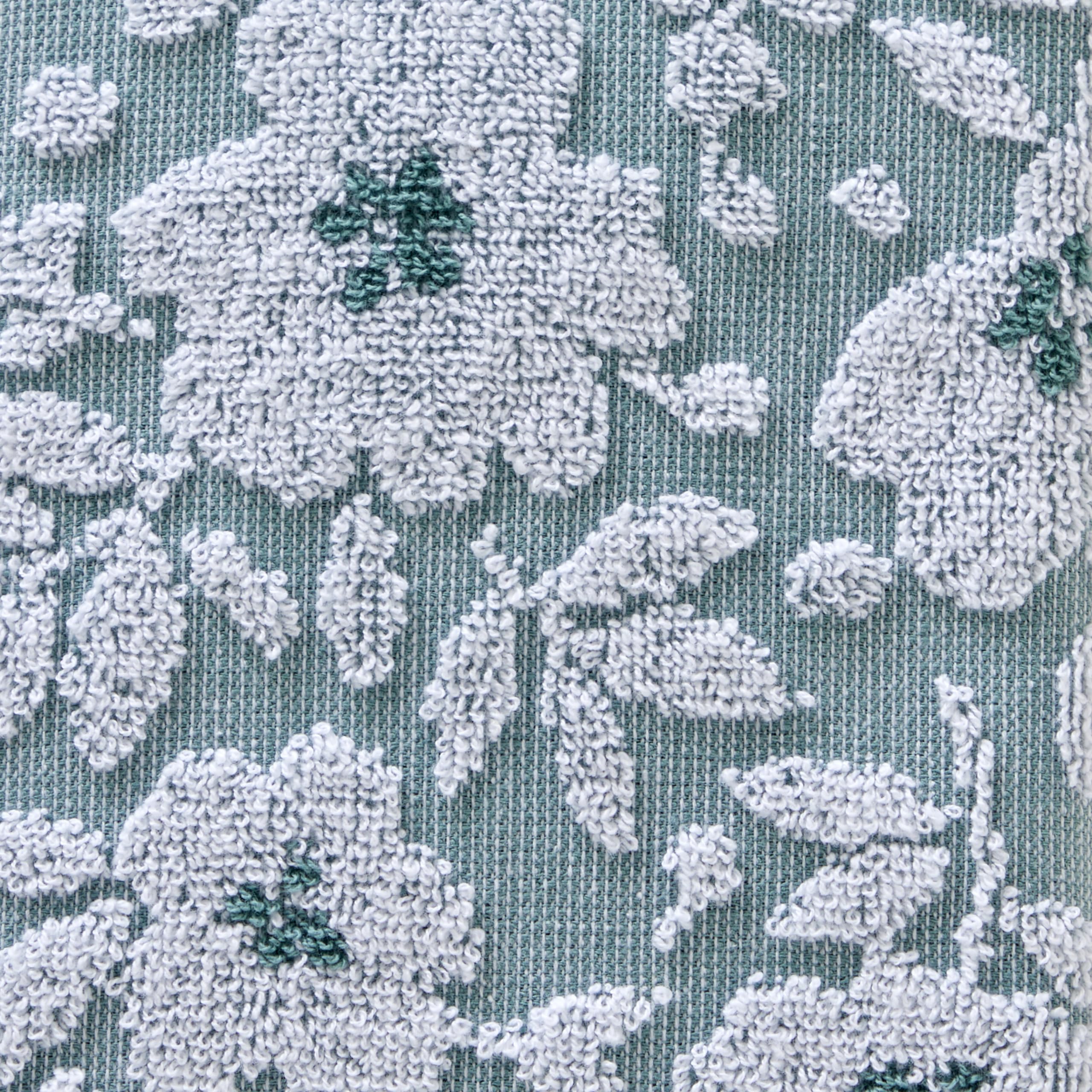 Skl Home Floral Jacquard Hand Towel Set, Moss Green, 2 Count