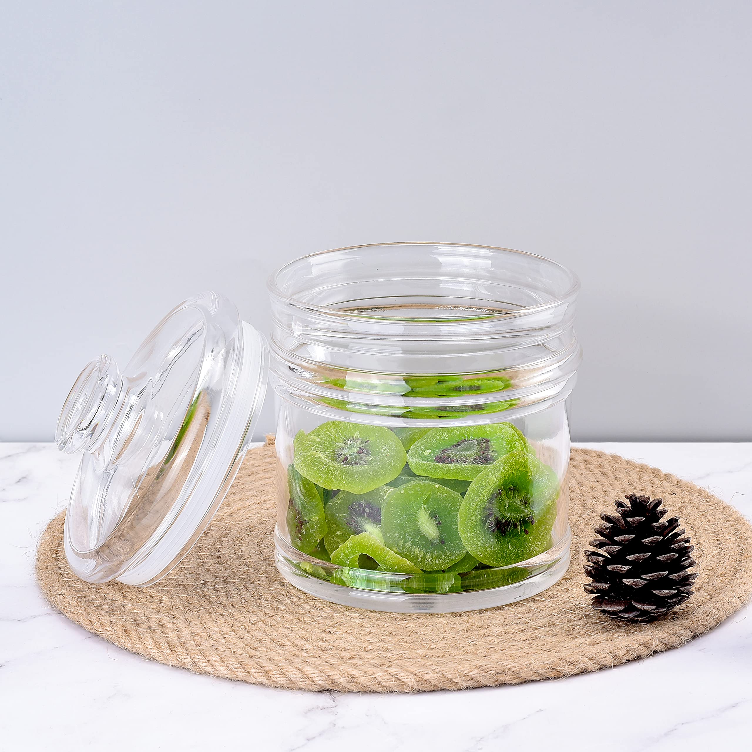 Ivoobr 35 Oz Reinforced Small Acrylic Storage Jar, Airtight Lid Cookie Jar | Perfect For Cookies, Dried Fruits, Nuts, Herbs,Cere