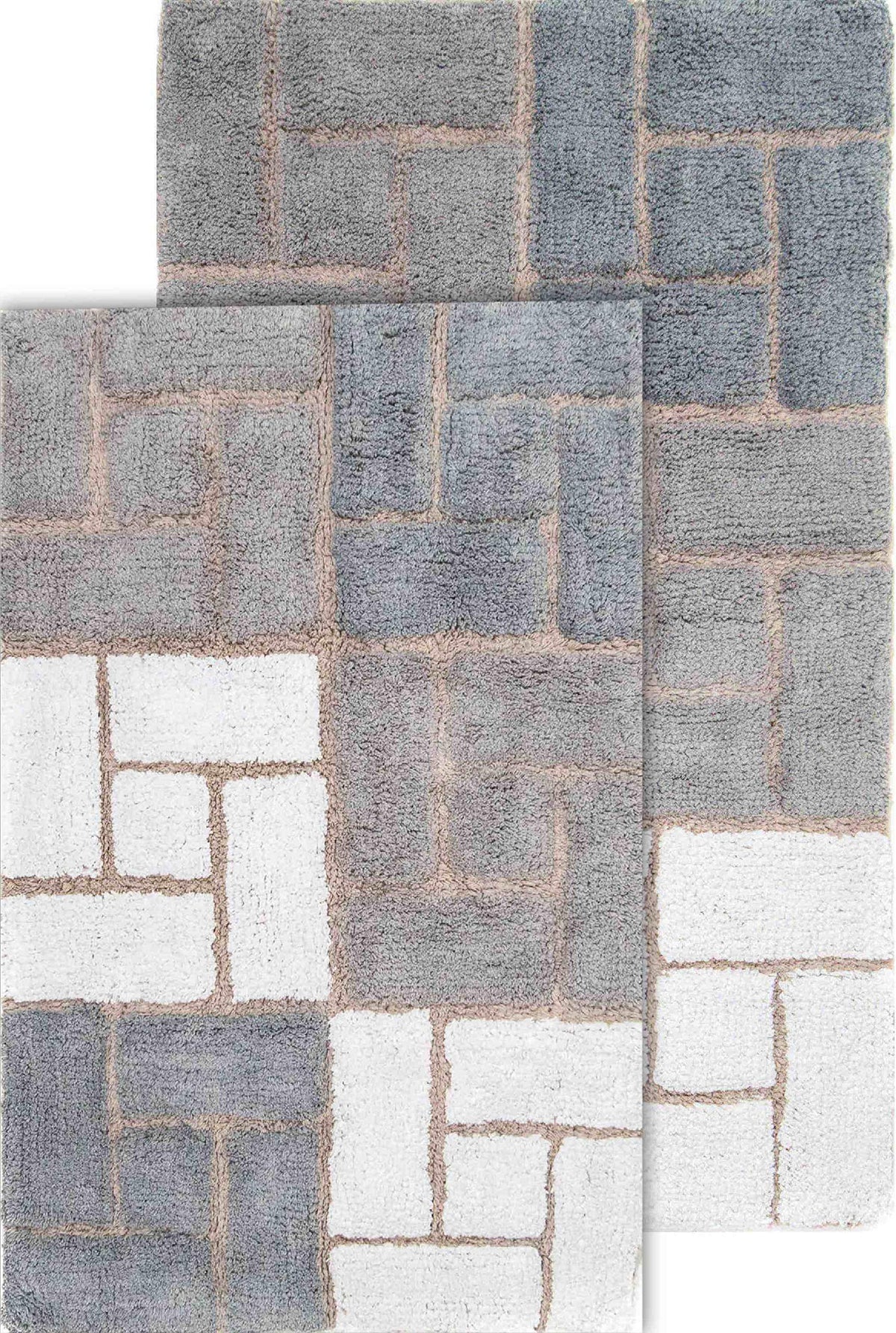 Chesapeake Merchandising Berkeley 2 Pc. Grey Bath Rug Set 44704 (21 X 34 & 24 X 40)