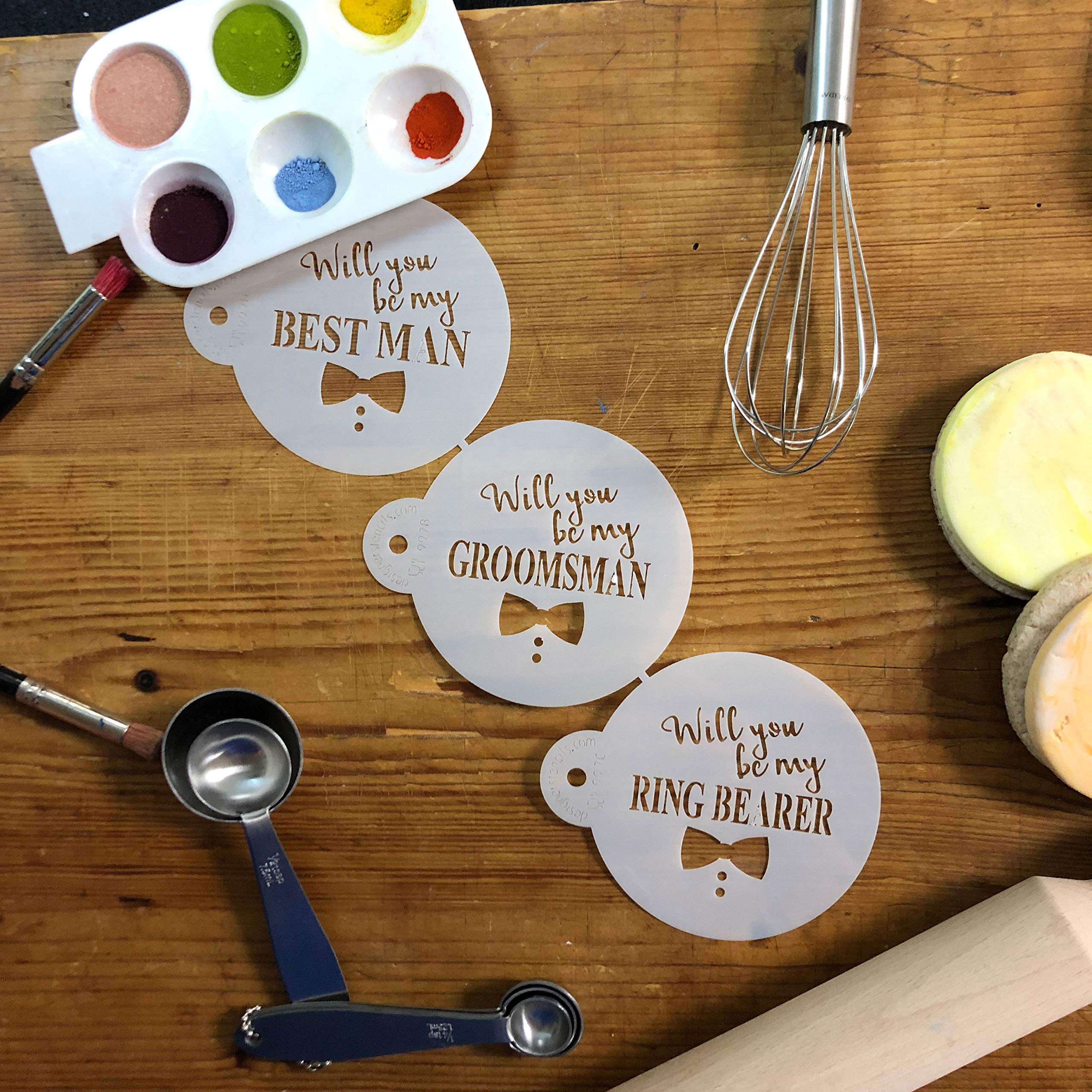 Will You Be My Groomsmen? Cookie Stencil Set C997 By Designer Stencils