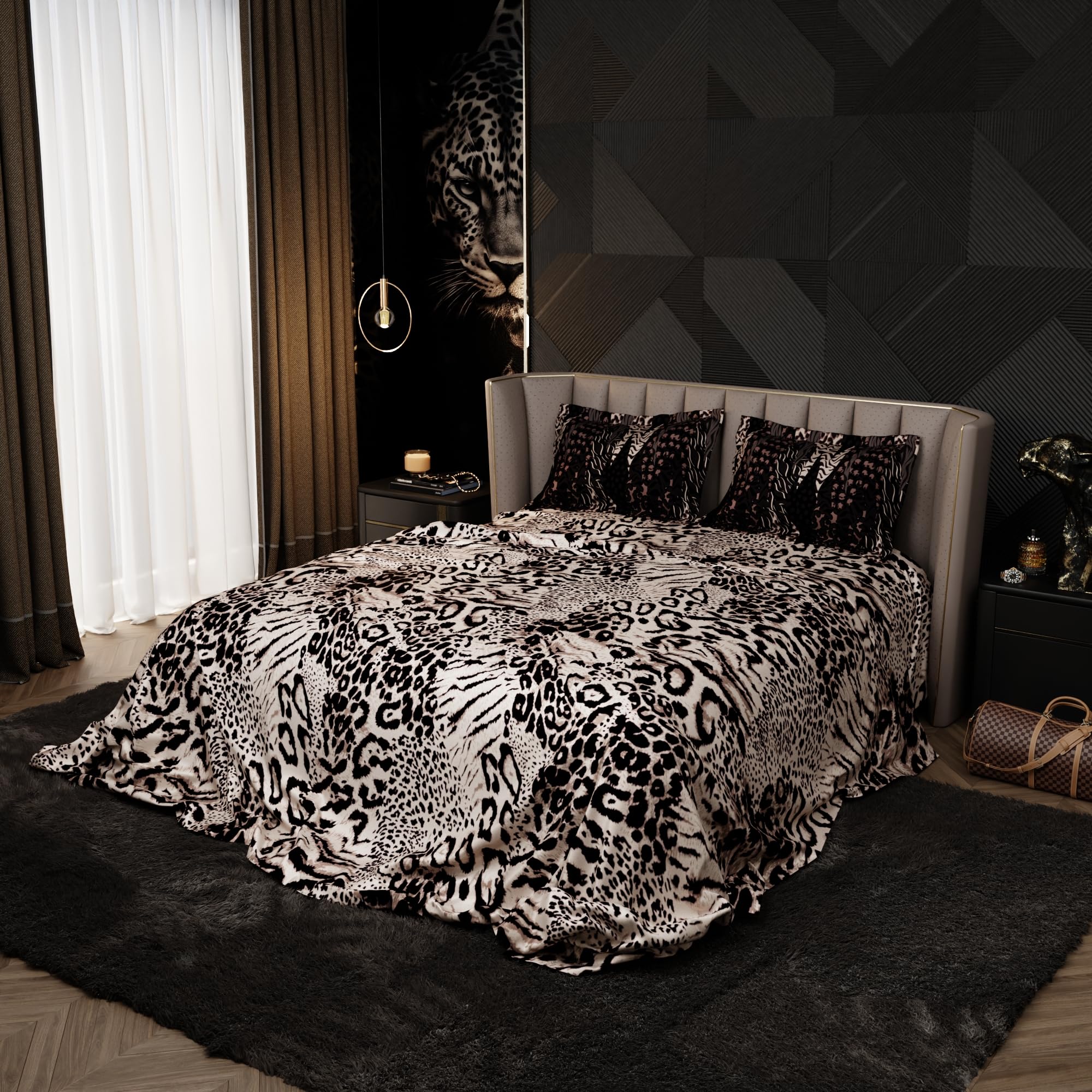 Stoa Paris 300TC Enriched Cotton Super King Bedding Set for Double & King Size Bed, 274cm x 274cm Bedsheet, Moisture Absorption,