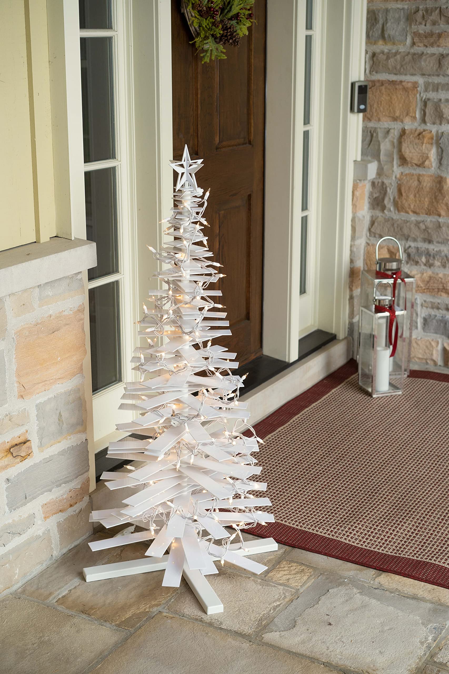 Veradek 53.5 Spiral Christmas Tree for Indoor or Outdoor Use - White