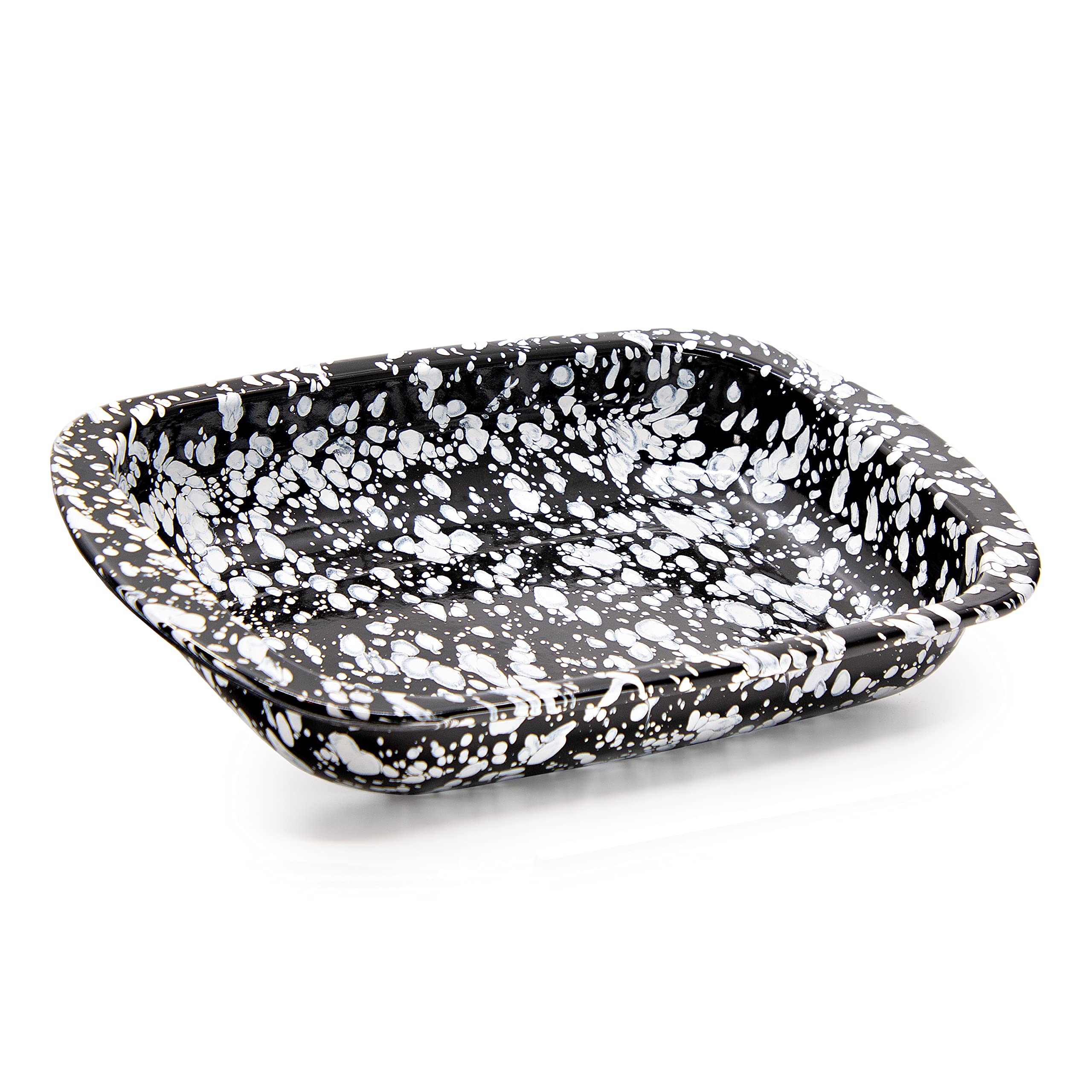 Golden Rabbit Enamelware - 3Qt Baking Pan (Black Swirl)