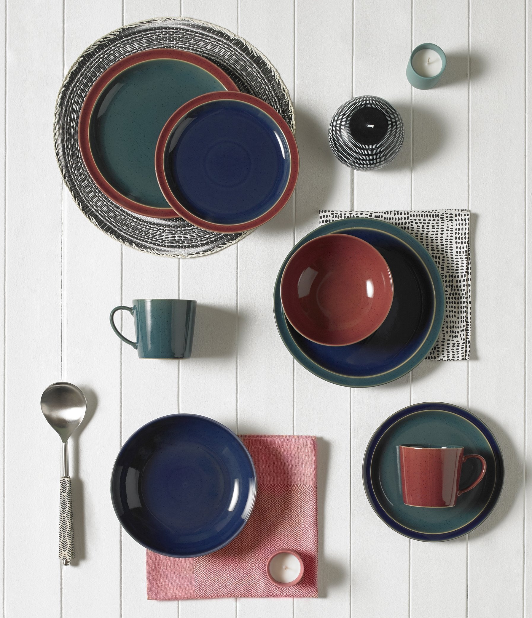 Denby HRL-003RG Harlequin Dinner Plate  Red/Green