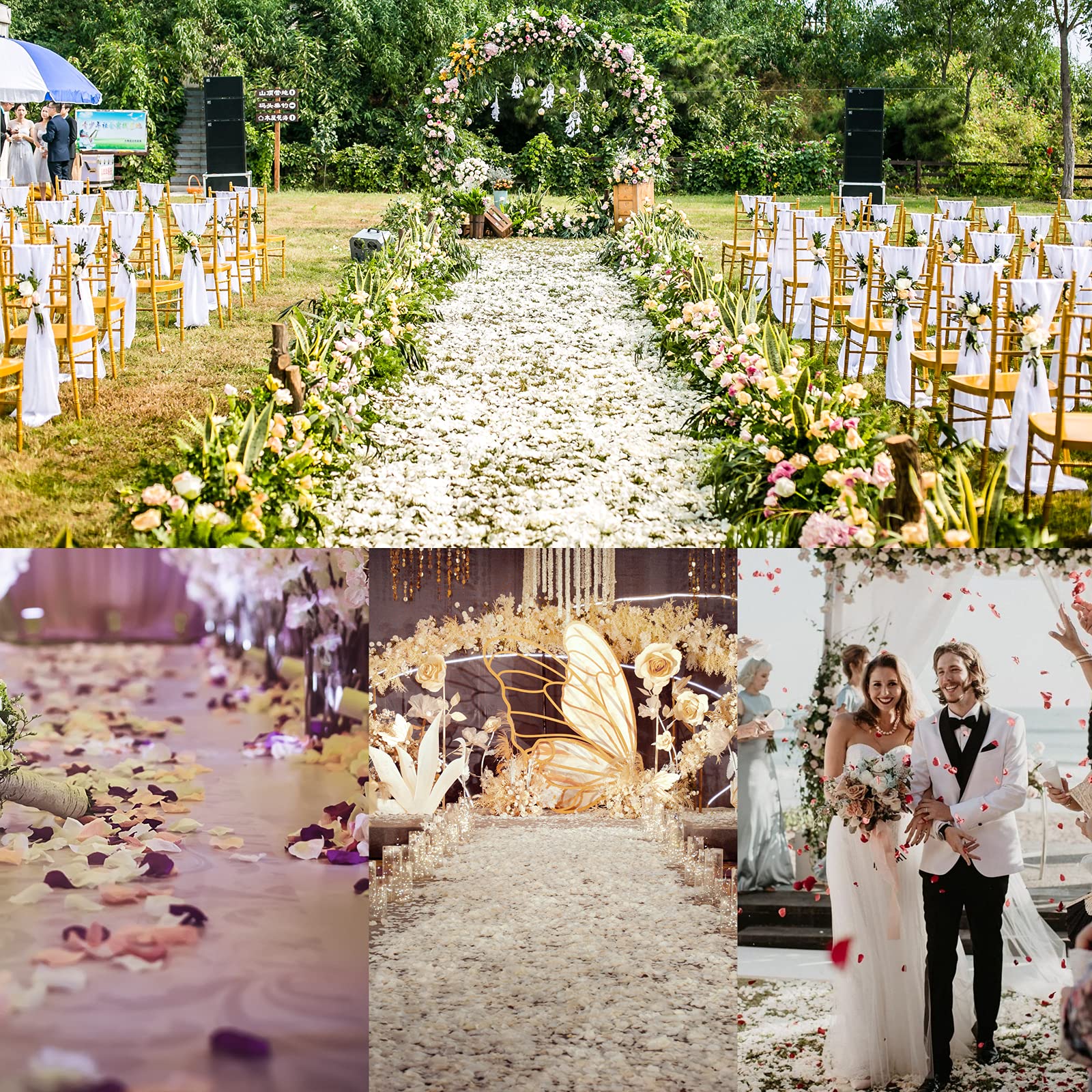 Neo LOONS 1000 Pcs Artificial Silk Rose Petals Decoration Wedding Party Color Lavender & Purple