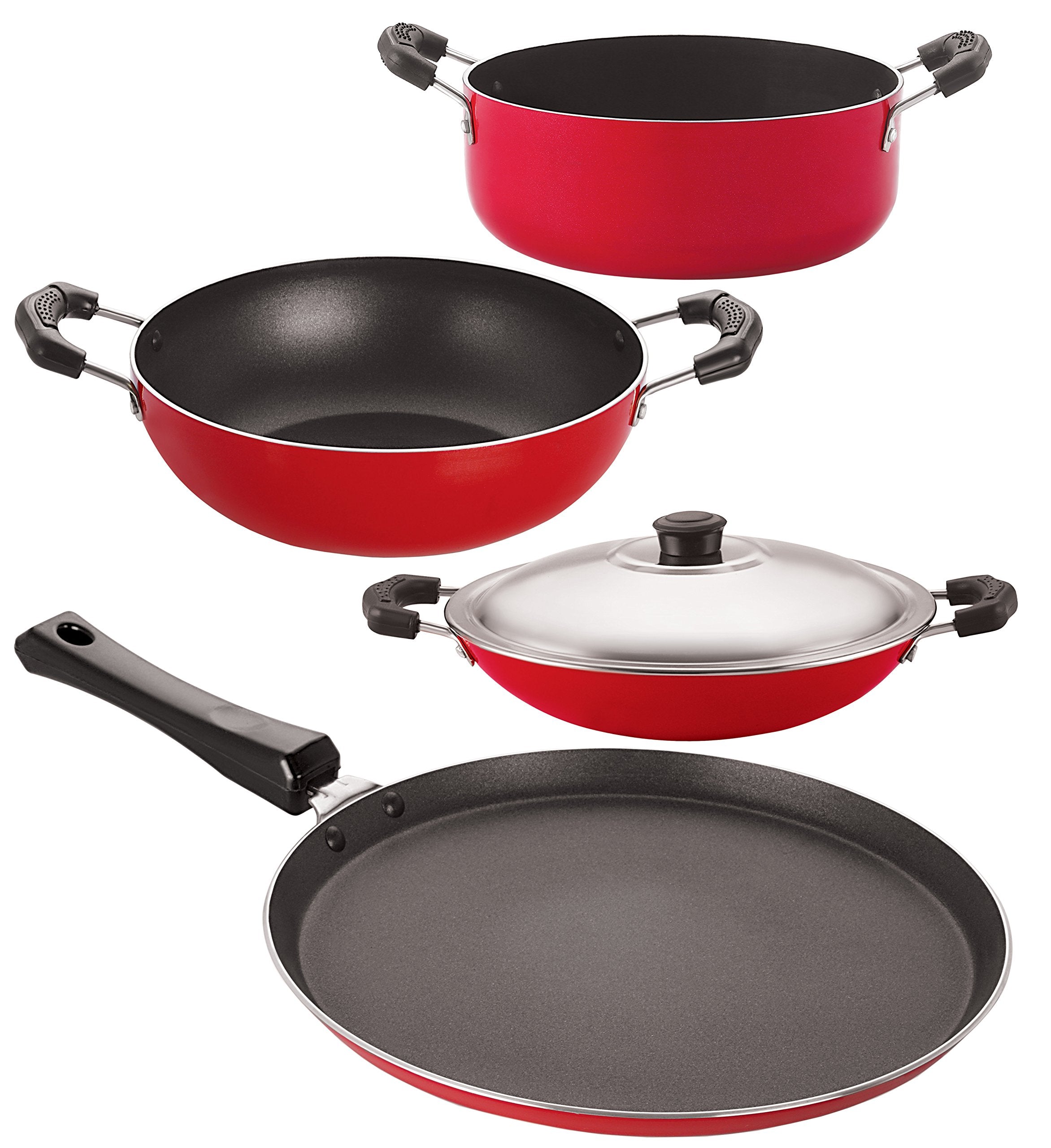 Nirlon NonStick Aluminium 4 Piece NonInduction Cookware Utencils Set Offer