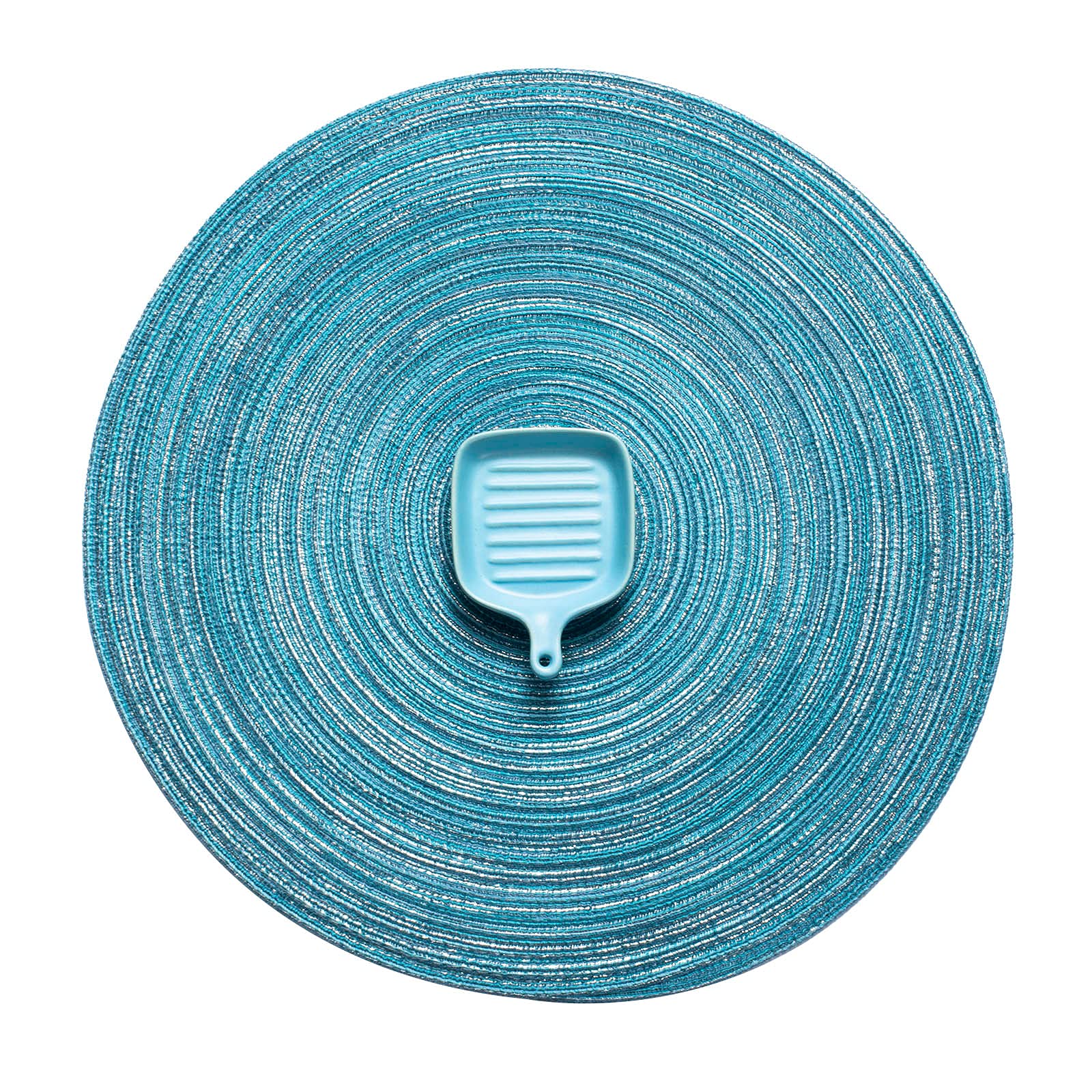 Ahhfsmei Round Placemats Set Of 6 Round Braided Place Mats 15 Inch Table Mats For Dining Tables Washable Heat Resistant Place Ma