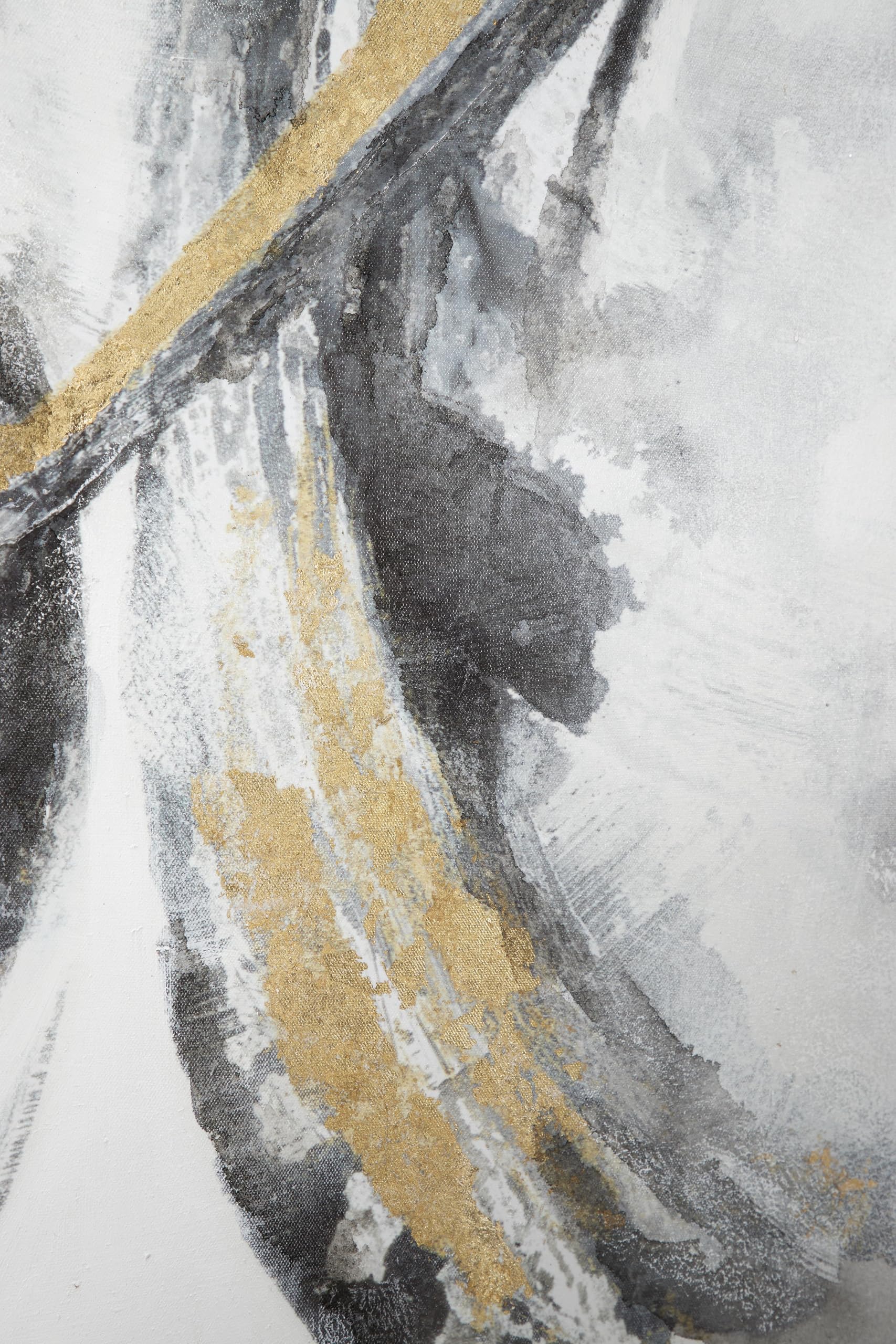 Deco 79 Cosmoliving By Cosmopolitan Canvas Abstract Framed Wall Art With Gold Frame, 40'' X 2'' X 30'', Gold