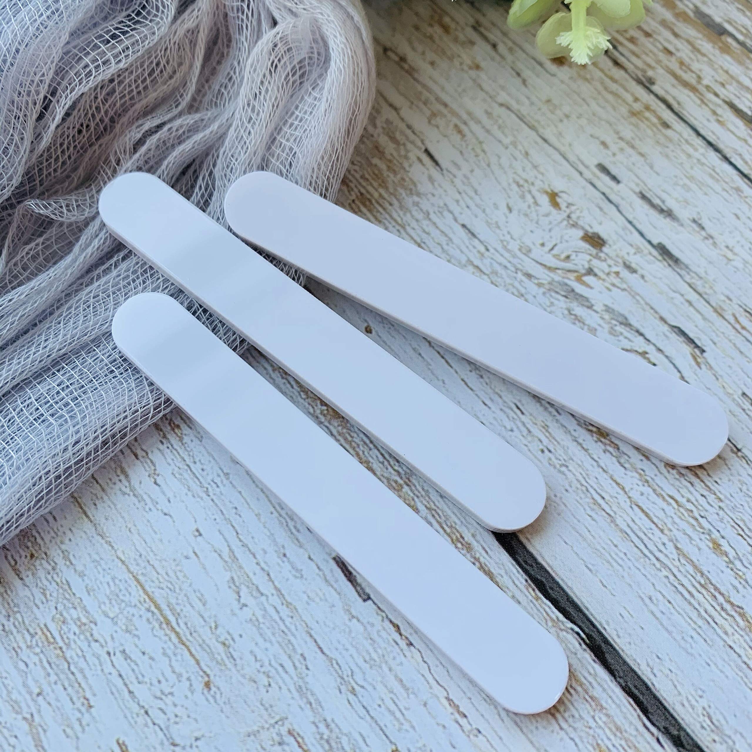 50 Pcs Mini Acrylic Cakesicle Popsicle Sticks For Ice Creamsicle Candy Apple (White)