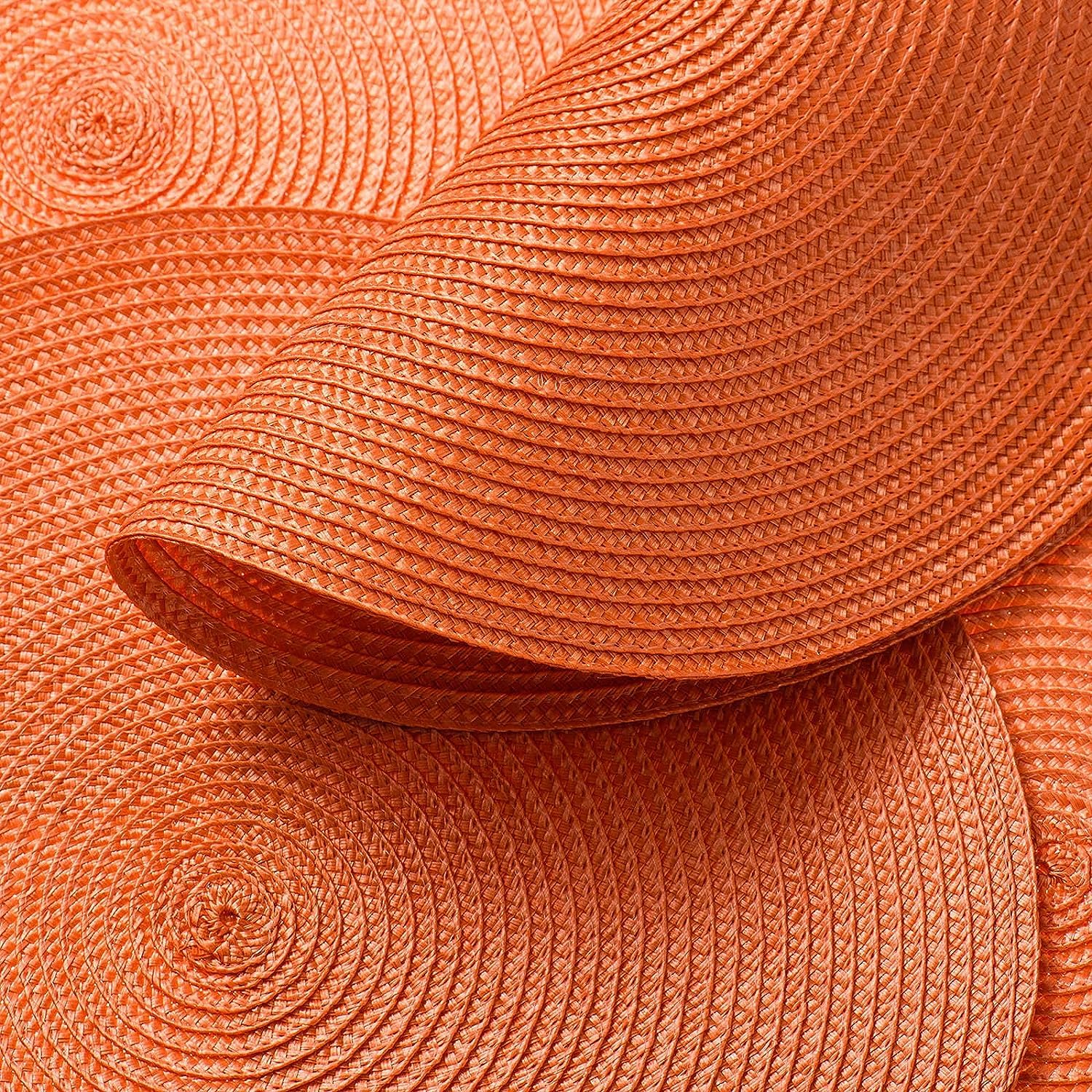 Ahhfsmei Round Braided Placemats 15 Inch Round Table Mats For Dining Tables Natural Woven Heat Resistant Place Mats Set Of 8 (Or