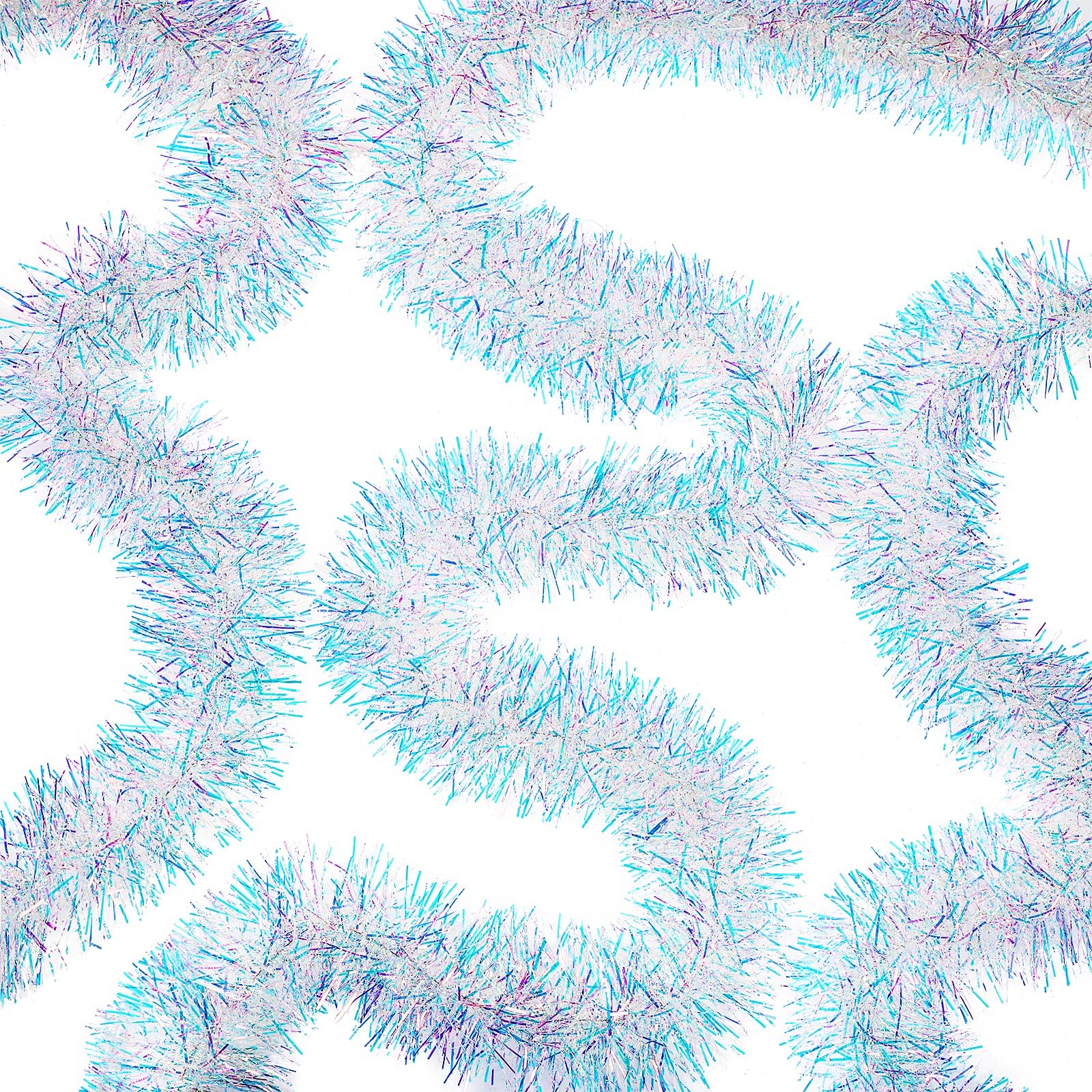 WILLBOND 50 ft Christmas Tinsel Garland Metallic Tinsel Twist Garland Christmas Tree Decorations New Year Wedding Birthday Hangi