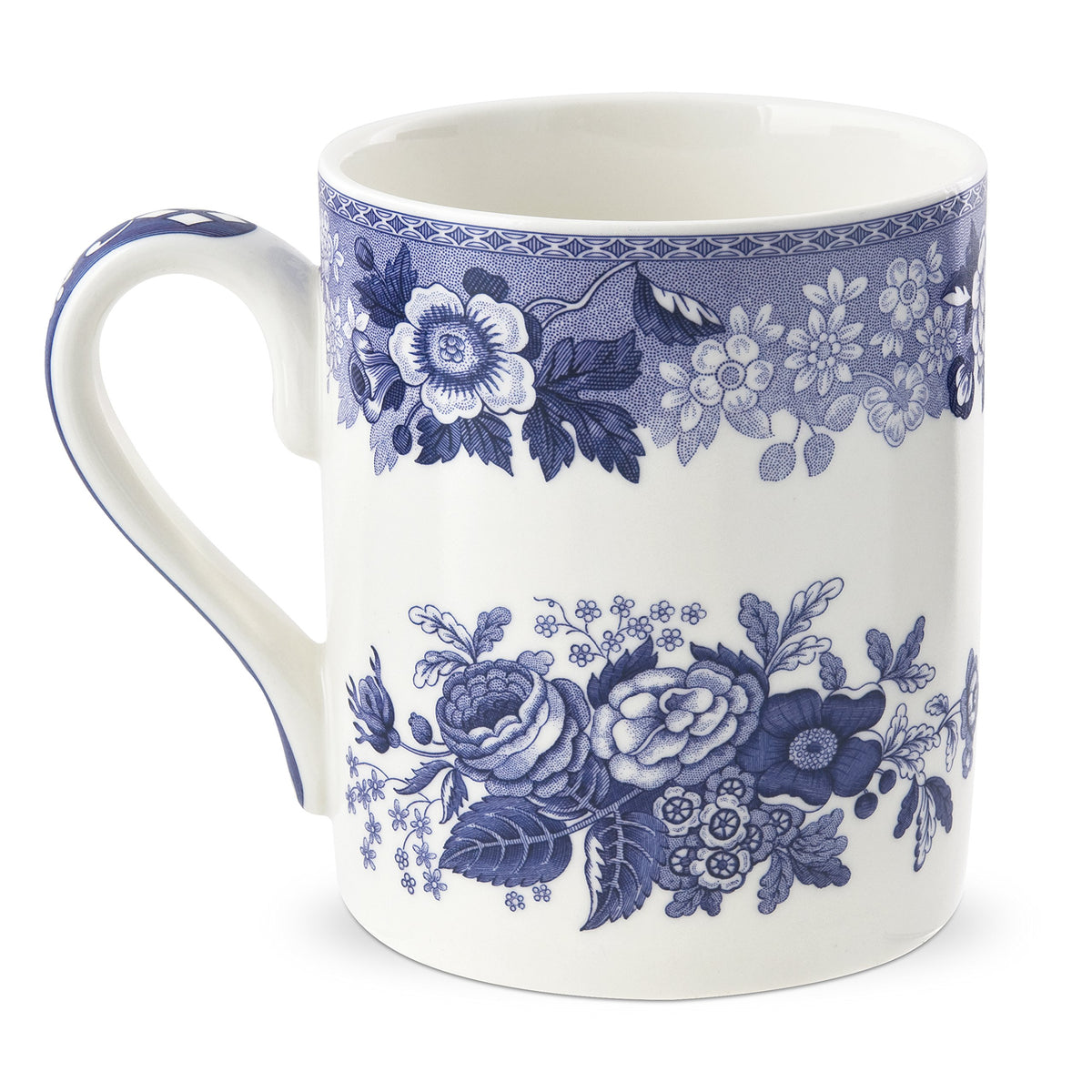 Spode Blue Room Collection Mug | India Sporting Motif | 16-Ounce | Large Cup For Coffee, Latte, Tea, And Hot Cocoa | Made Of Por