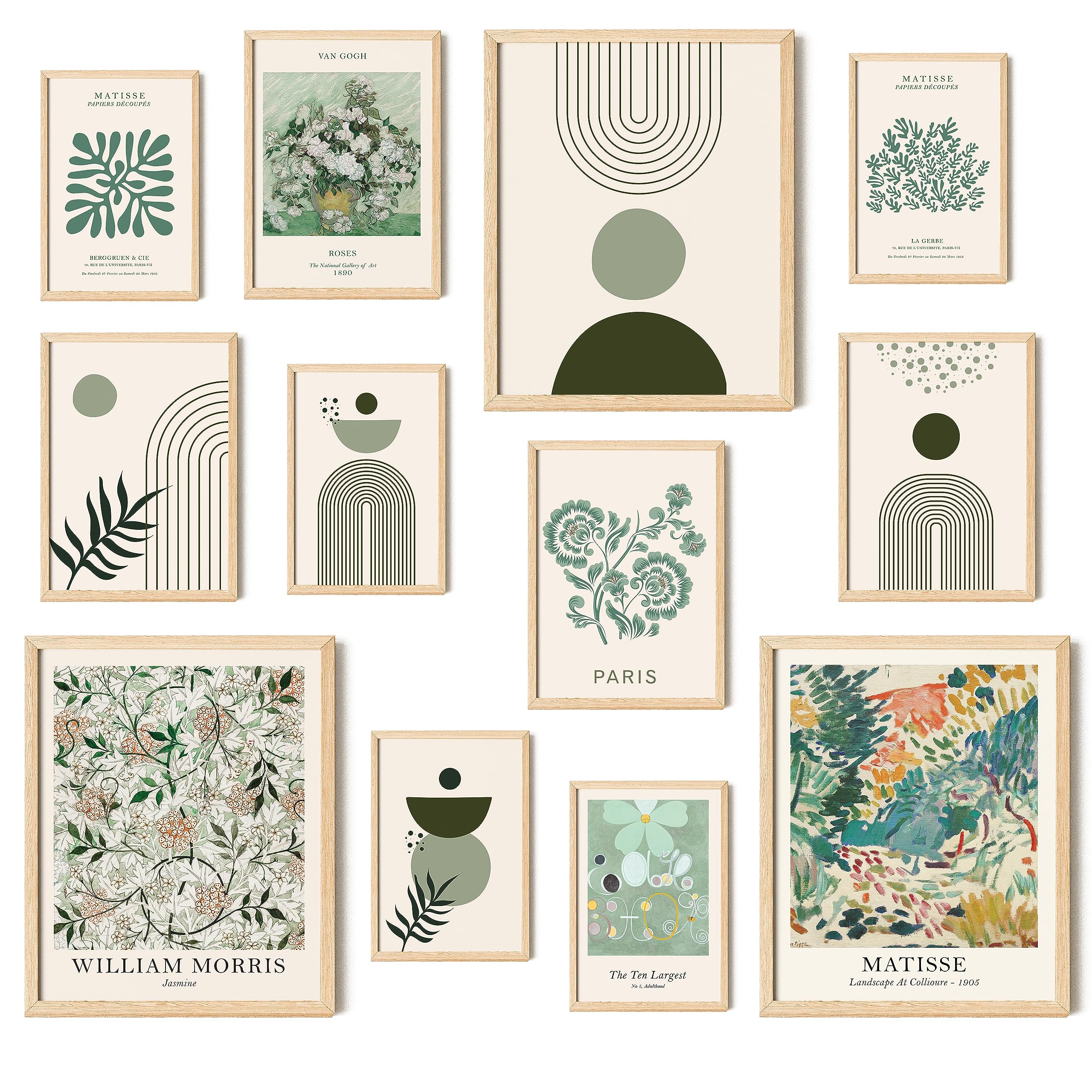 97 Decor Sage Green Room Decor Aesthetic - Sage Green Wall Decor, Sage Matisse Wall Art Prints, Green Posters Wall Collage, Past
