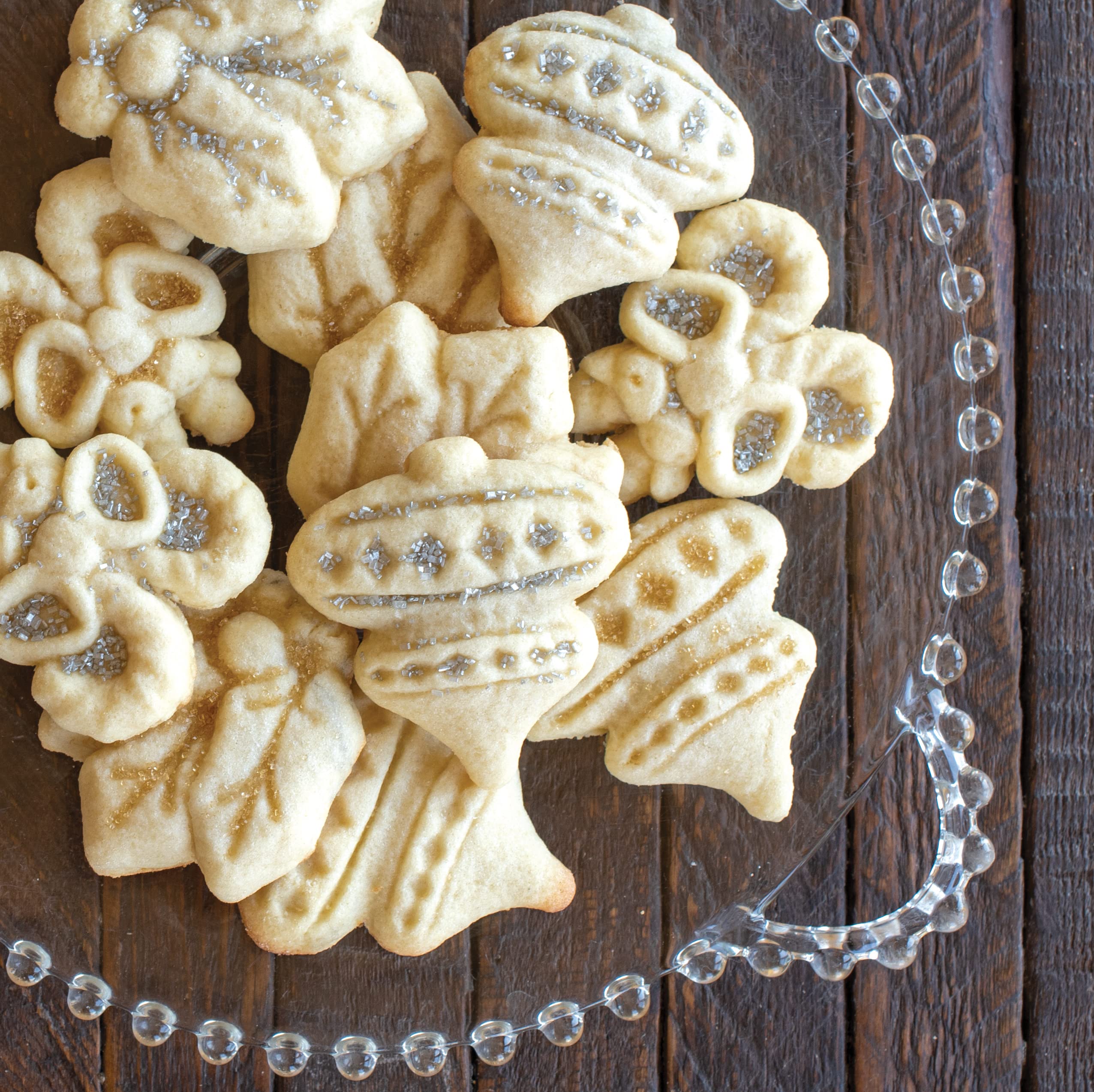 Nordic Ware Holiday Cast Cookie Stamps, 3-inch Rounds, Silver, Aluminum, Model 01233