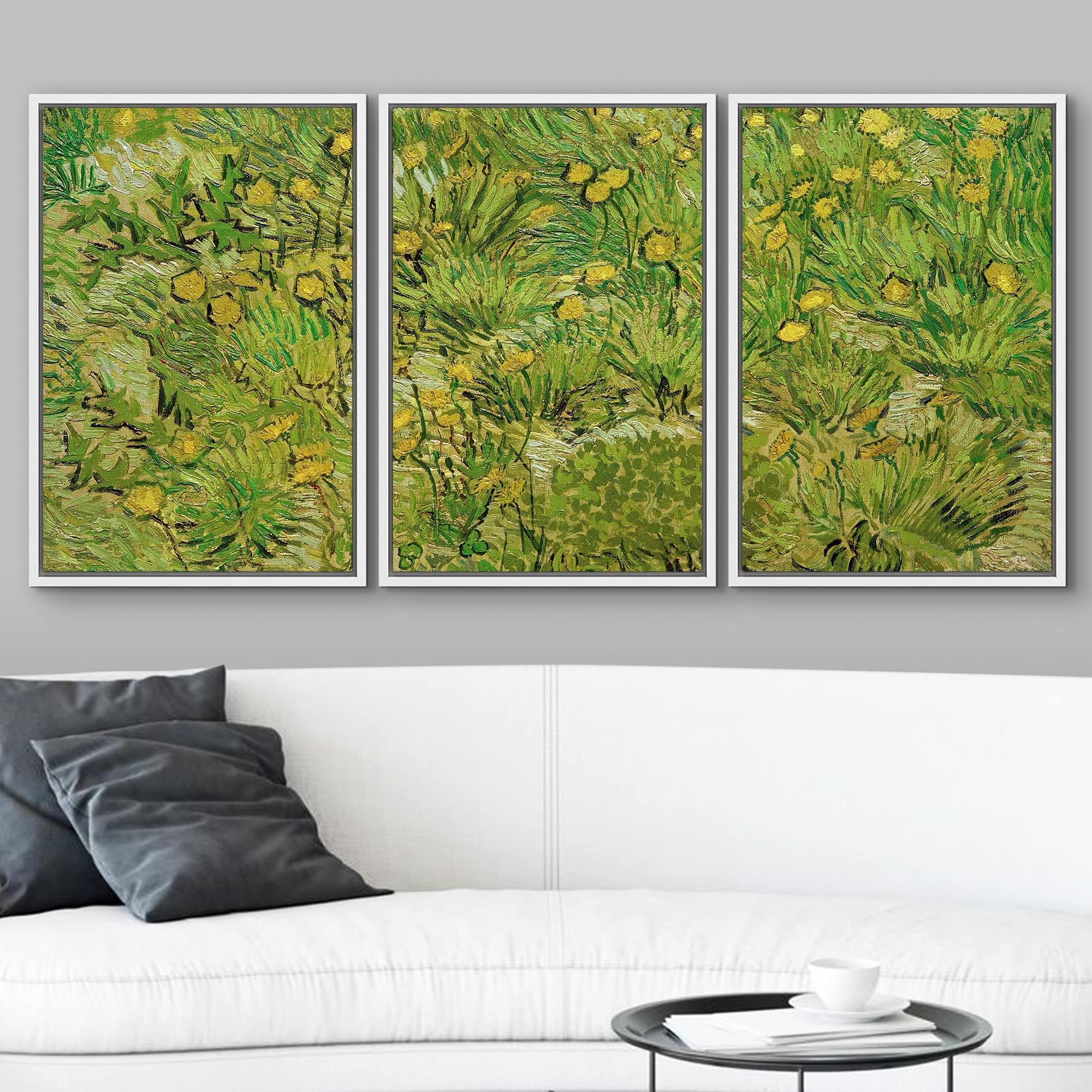 Wall26 Framed Canvas Print Wall Art Set Dandelion Flowers In The Garden Vincent Van Gogh Classical Illustrations Fine Art Decora